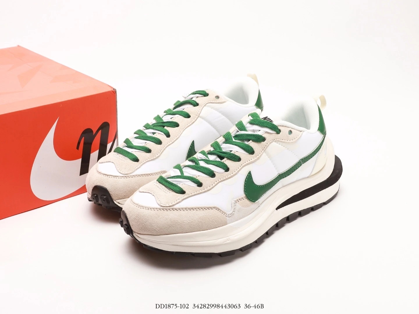 Nike Sneakers White Green Suede Nylon DD1875-102