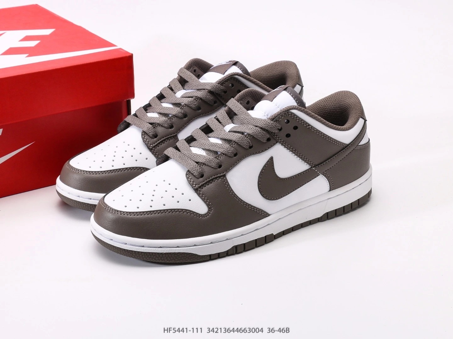 Nike Dunk Low White Grey Leather Sneakers HF5441-111