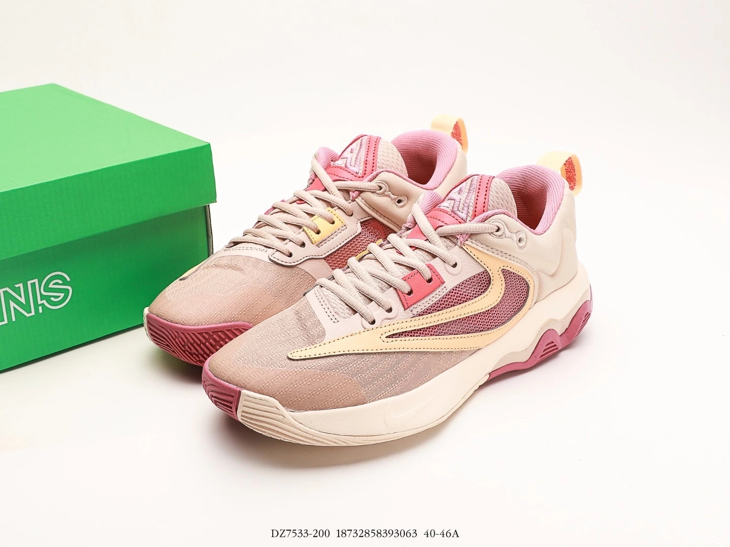 Nike Women’s Basketball Shoes Pink Beige Mesh DZ7533-200