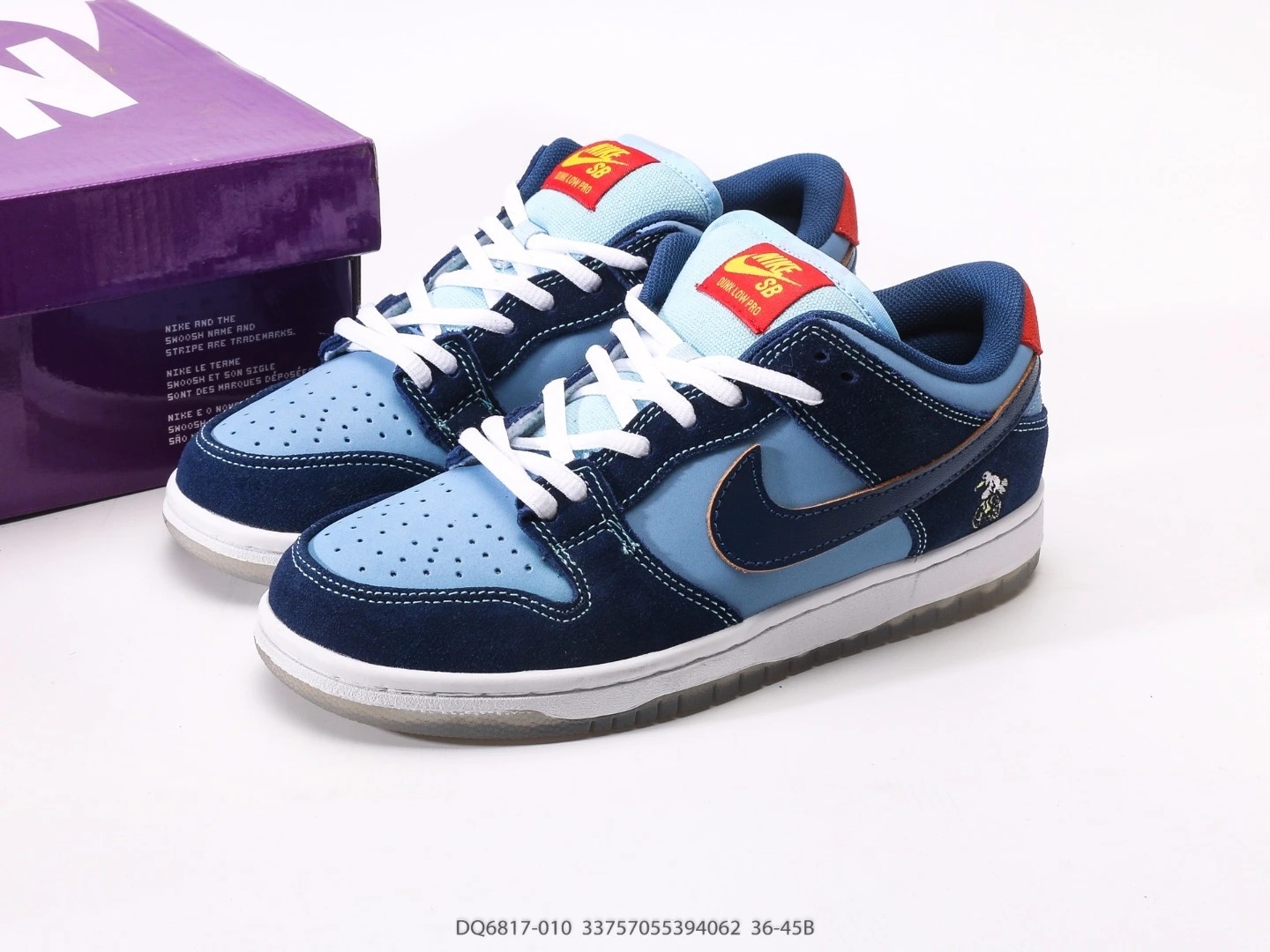 Nike SB Dunk Low Navy Blue Suede Skate Shoes DQ6817-010
