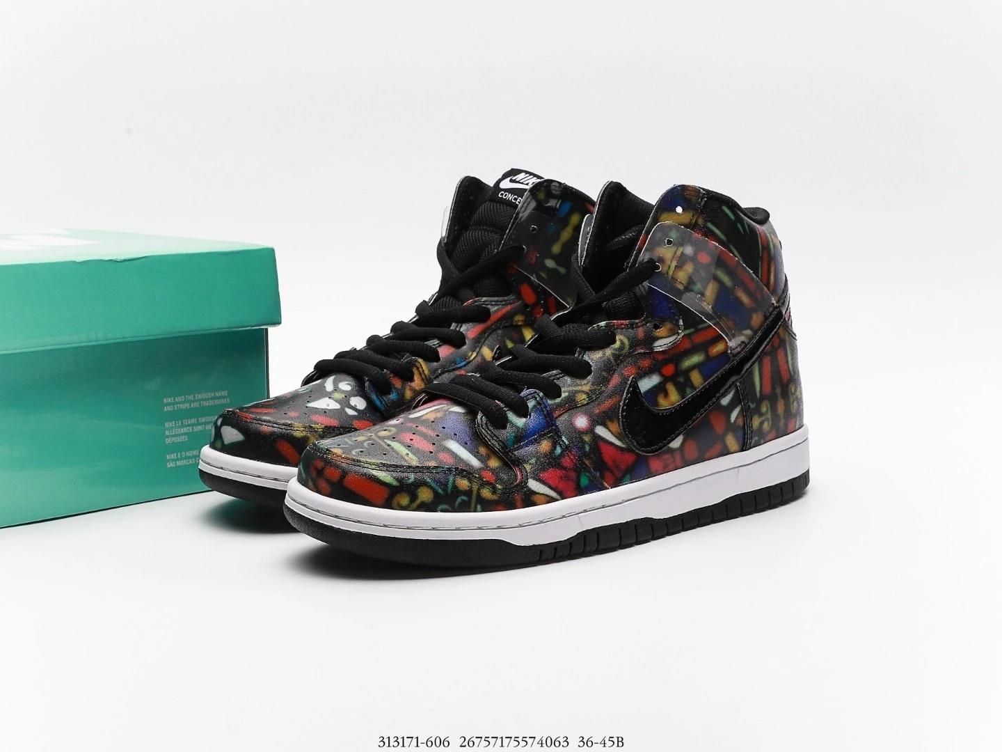 Nike SB Dunk High Multi-Colour Graphic Leather High-Top Sneakers