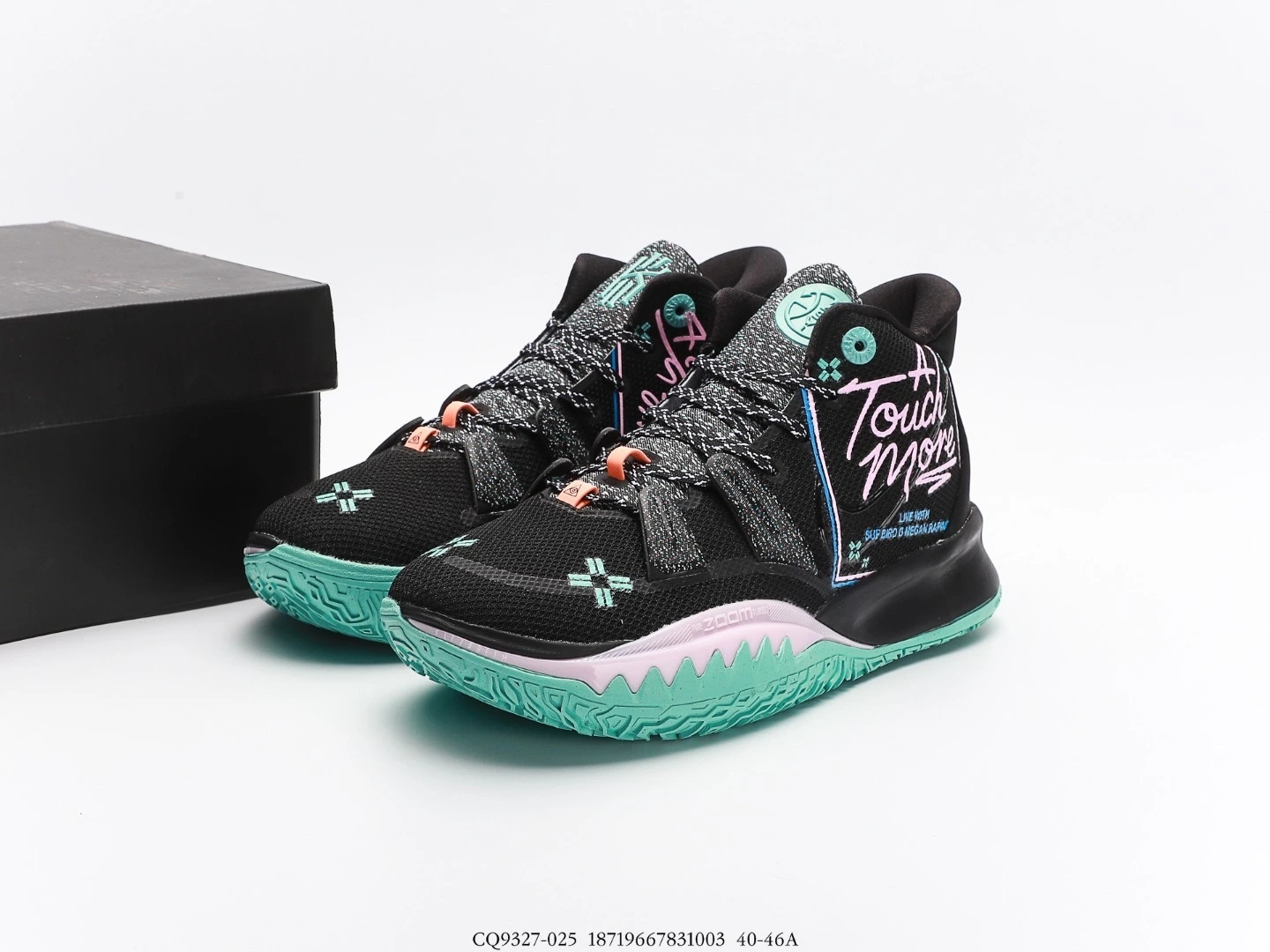 Nike Kyrie Basketball Shoes Black Mint Green CQ9327-025