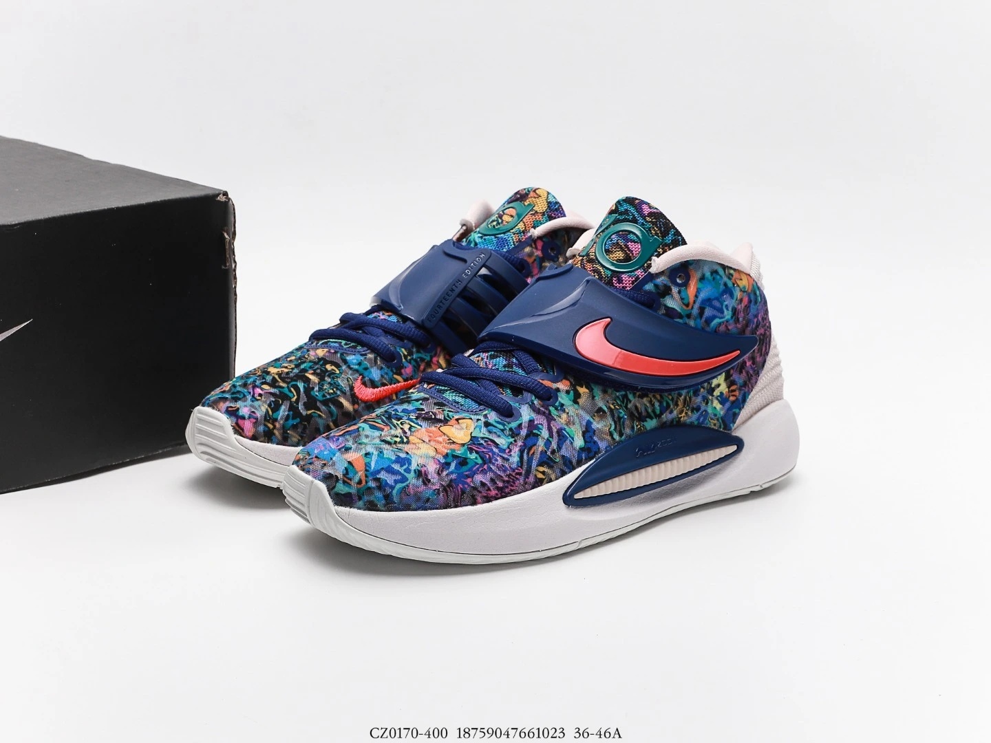 Nike KD Basketball Shoes Multi-Colour Textile Graphic CZ0170-400