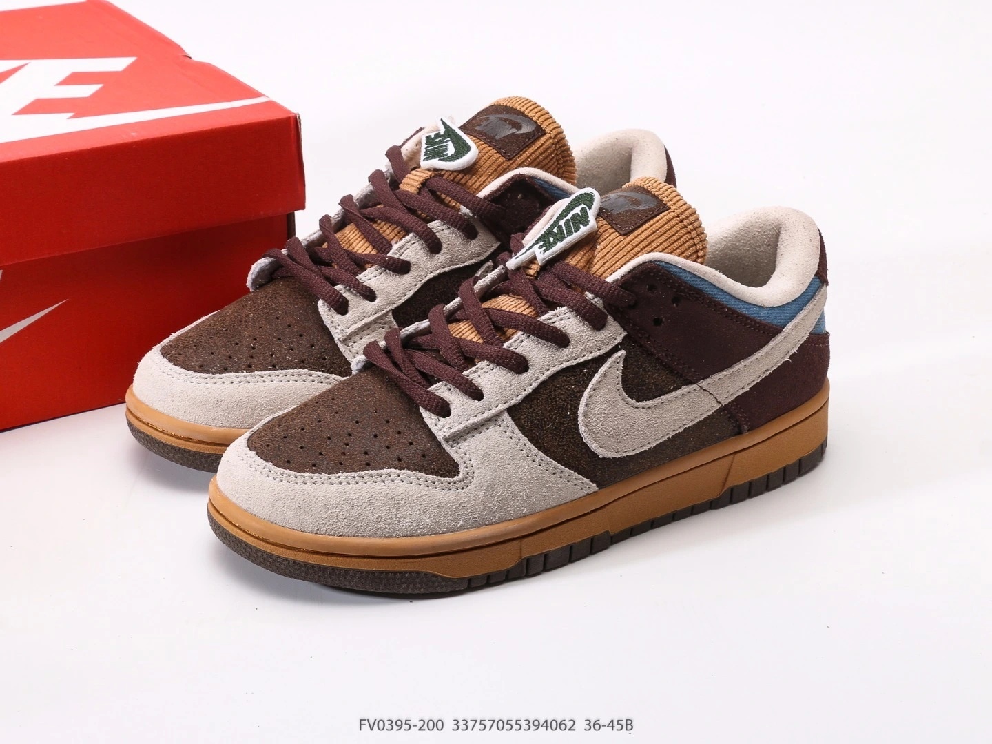 Nike SB Dunk Low Suede Mix Casual Shoes Brown FV0395-200