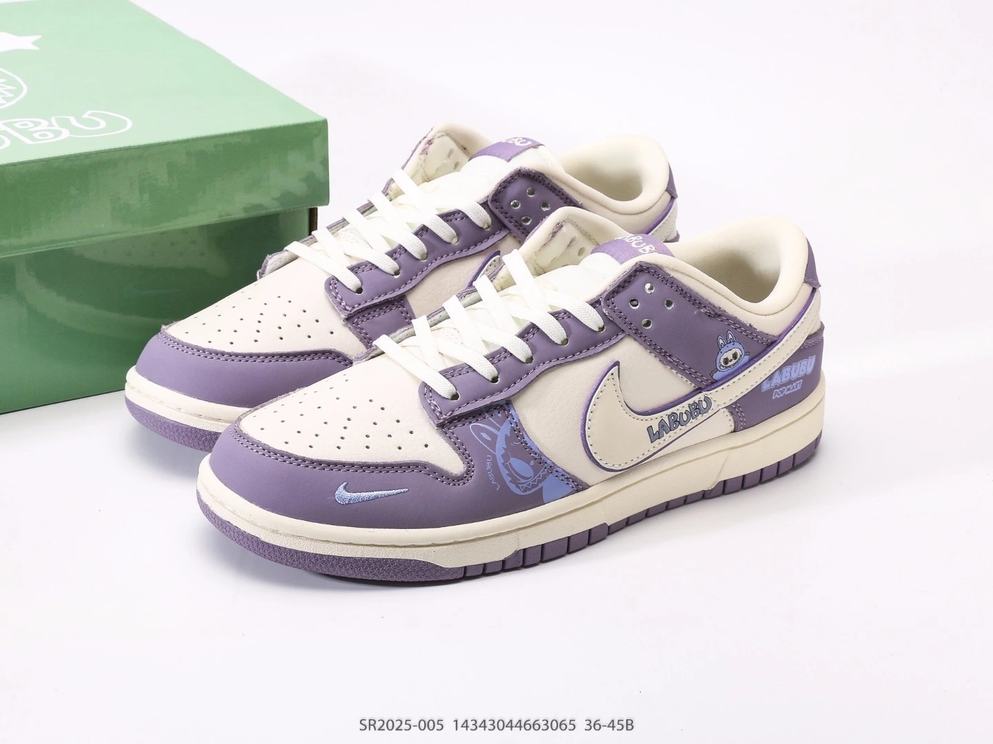 Nike Dunk Low Lavender Cartoon Sneakers SR2025-005
