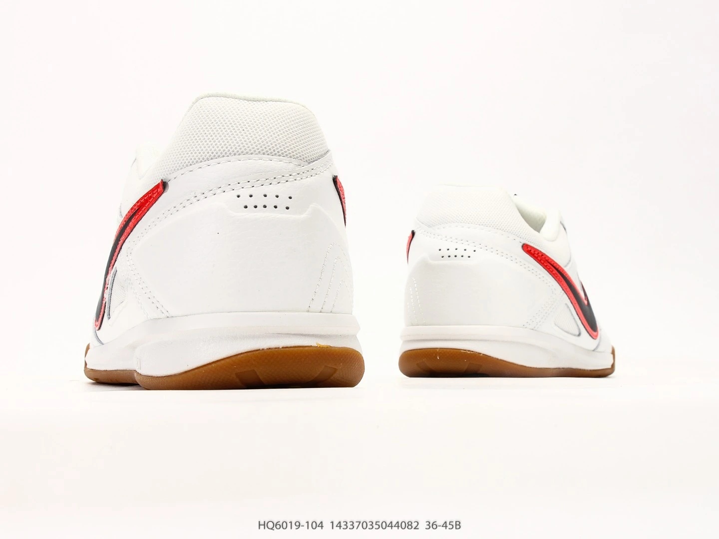 Nike Indoor Soccer Shoes White Suede Gum Sole HQ6019-104