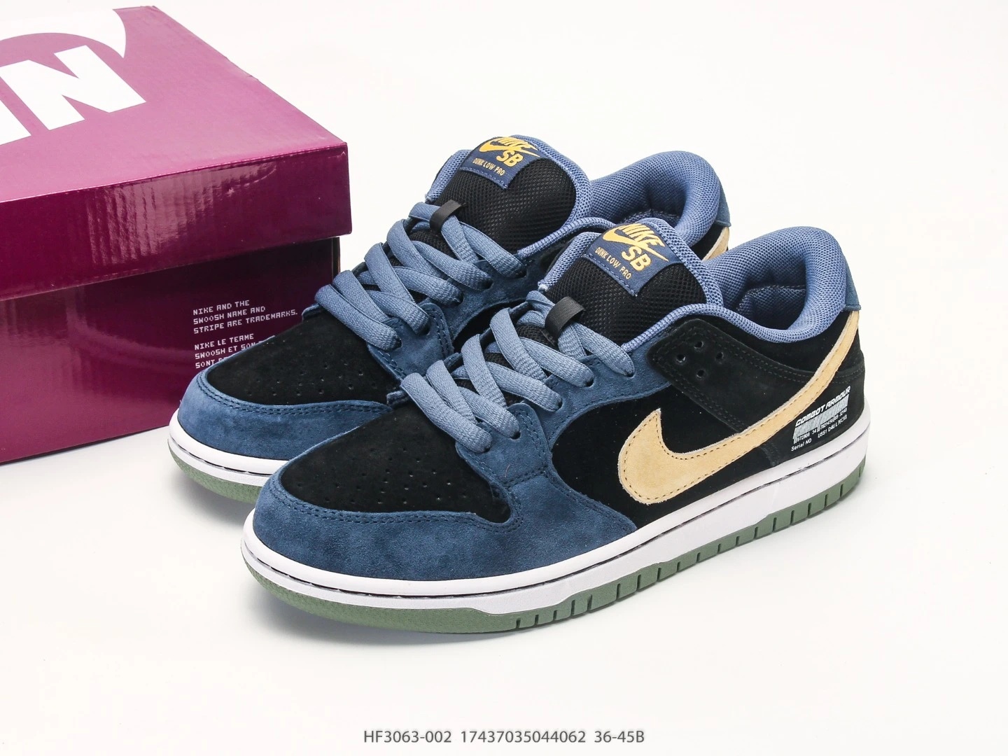 Nike SB Dunk Low Suede Navy Black Tan HF3063-002