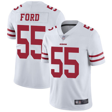 Hunk Wear - 49ers #55 Dee Ford White Men's Stitched Football Vapor Untouchable Limited Jersey
