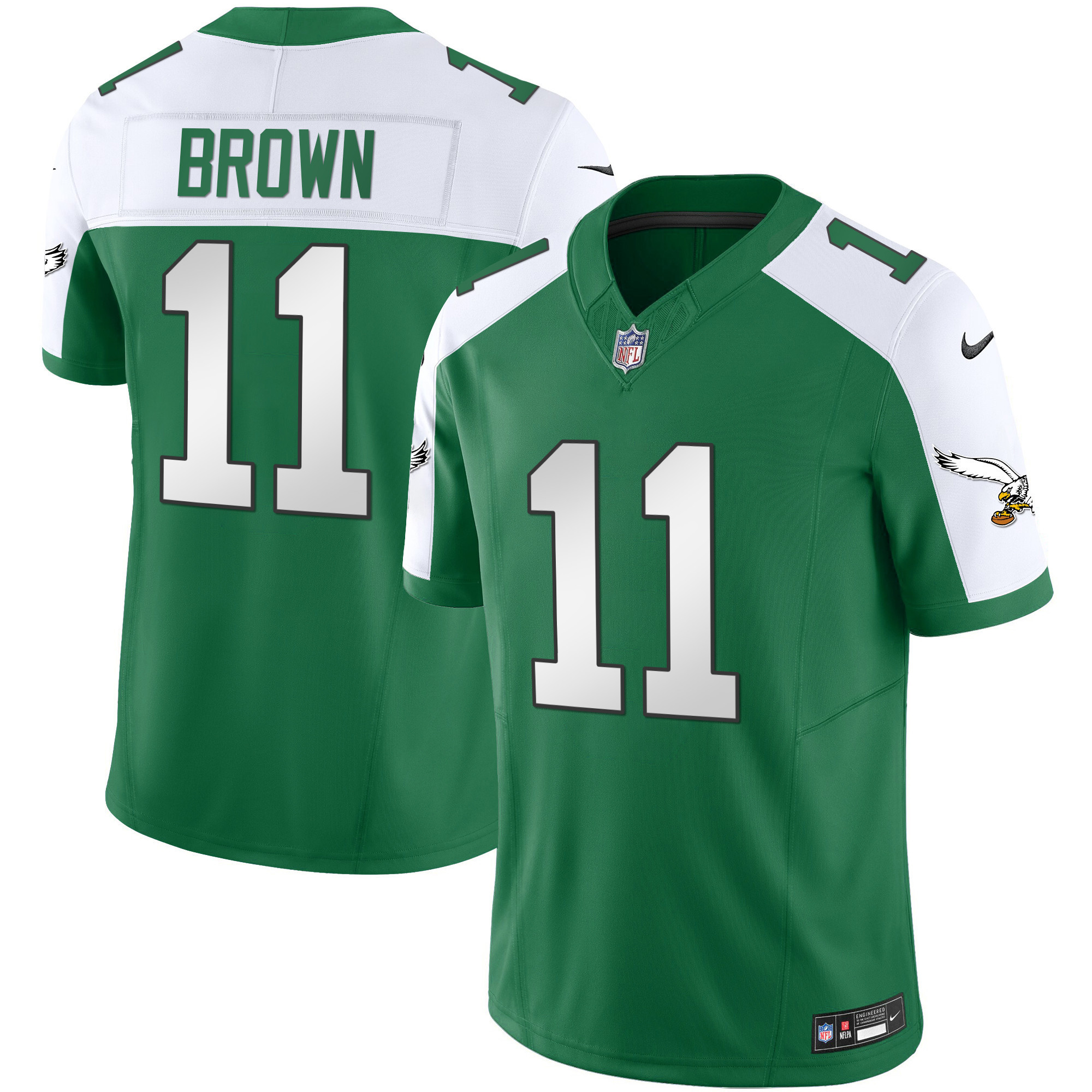 Hunk Wear - A.J. Brown Men's Philadelphia Eagles Kelly Green Vapor Limited Kelly Alternate Jersey