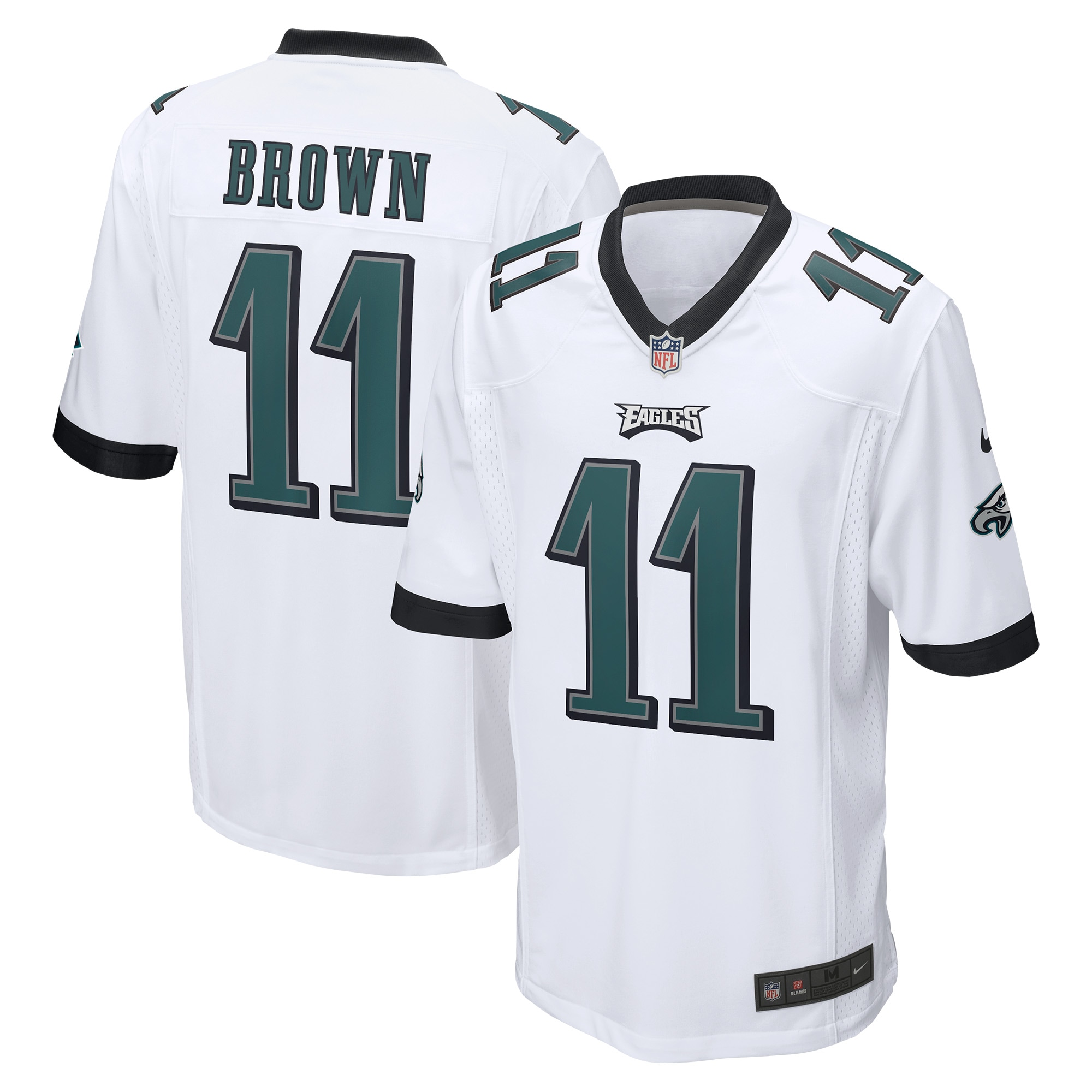 Hunk Wear - A.J. Brown Philadelphia Eagles Nike Player Game Jersey – Midnight Green