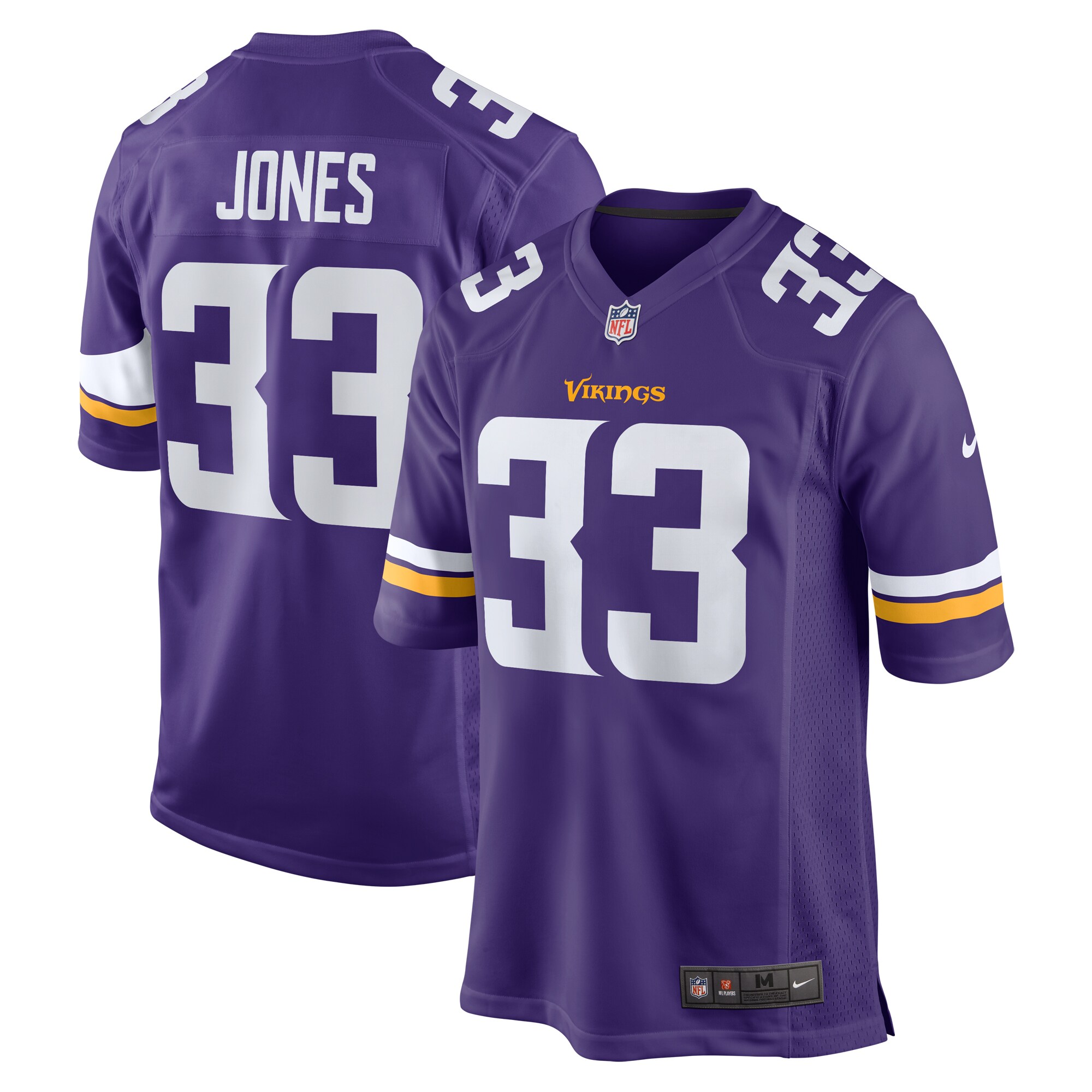 Hunk Wear - Aaron Jones Minnesota Vikings Nike Game Player Jersey – Purple