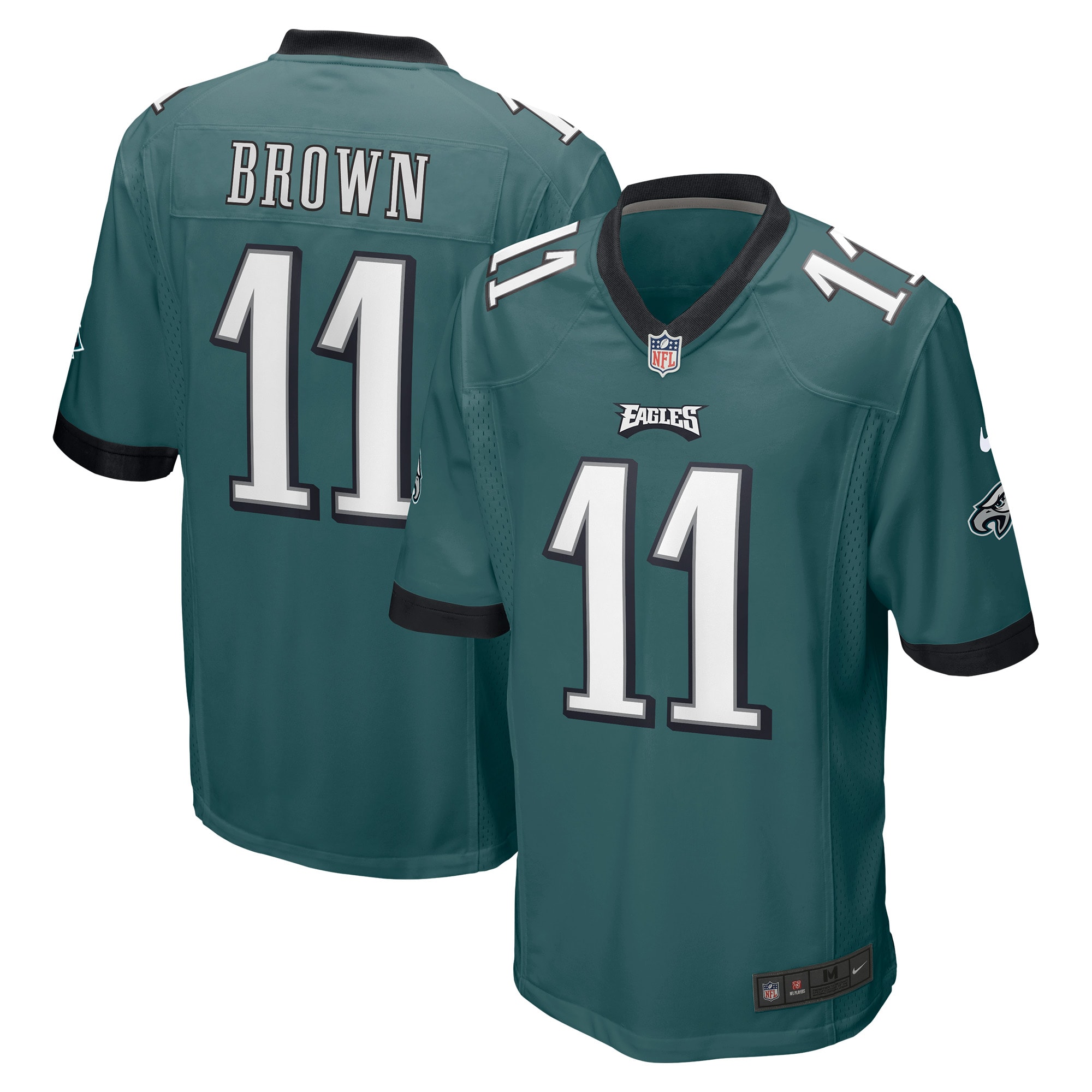 Hunk Wear - AJ Brown Philadelphia Eagles Nike Player Game Jersey Midnight Green