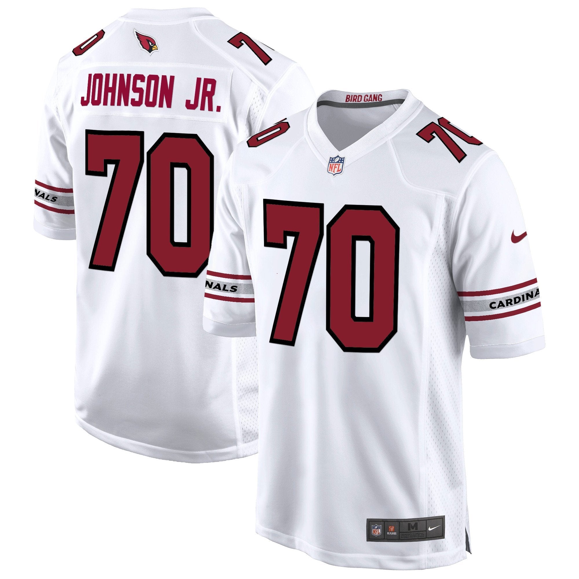 Hunk Wear - Arizona Cardinals 2024 Game Jersey ' All Stitched ' White ' Paris Johnson Jr. Jersey