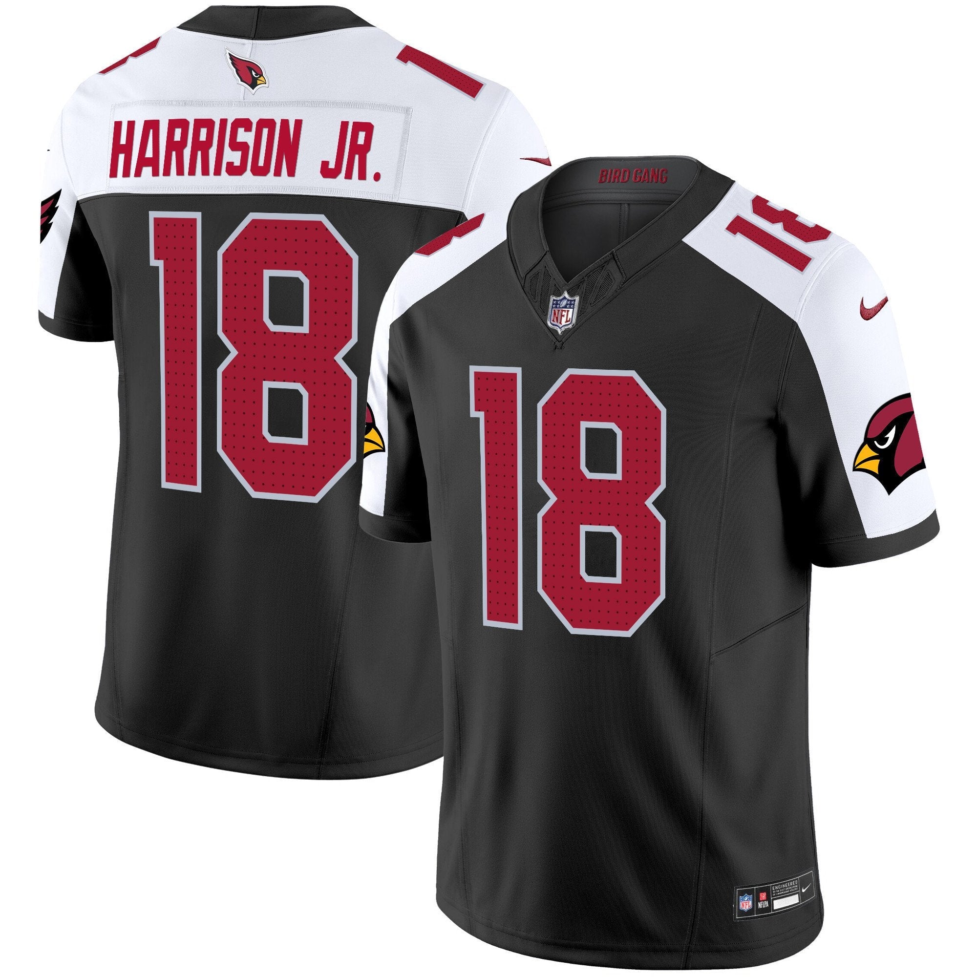 Hunk Wear - Arizona Cardinals 2024 Vapor Limited Jersey ' All Stitched ' Black Alternate ' Marvin Harrison Jr. Jersey