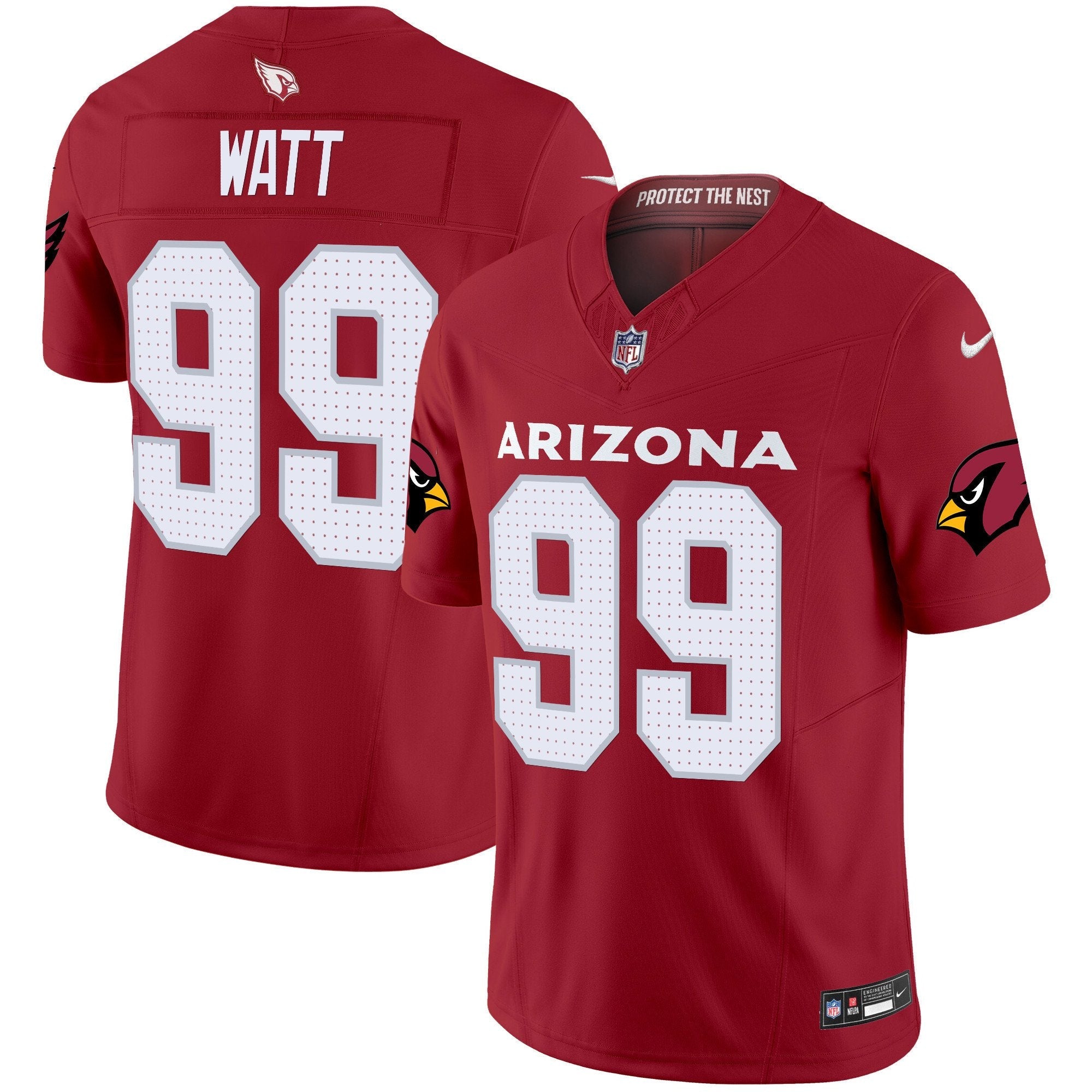 Hunk Wear - Arizona Cardinals 2024 Vapor Limited Jersey ' All Stitched ' Red ' J.J. Watt Jersey