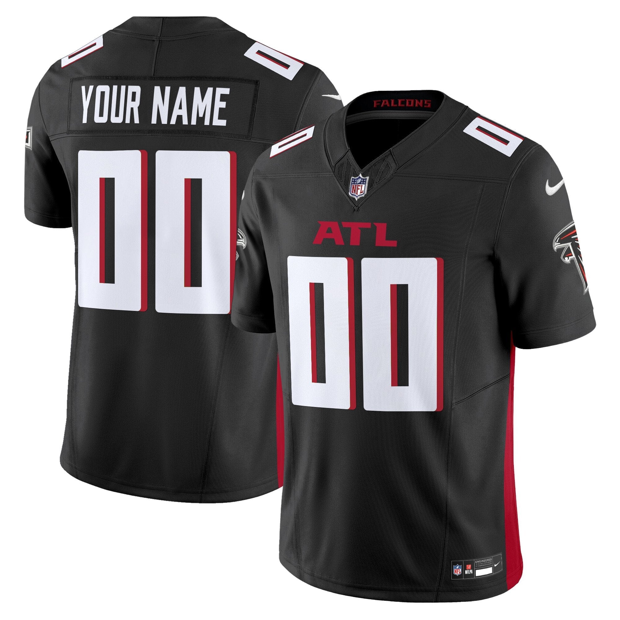 Hunk Wear - Atlanta Falcons 2024 Vapor Limited Custom Jersey ' All Stitched ' Black Jersey