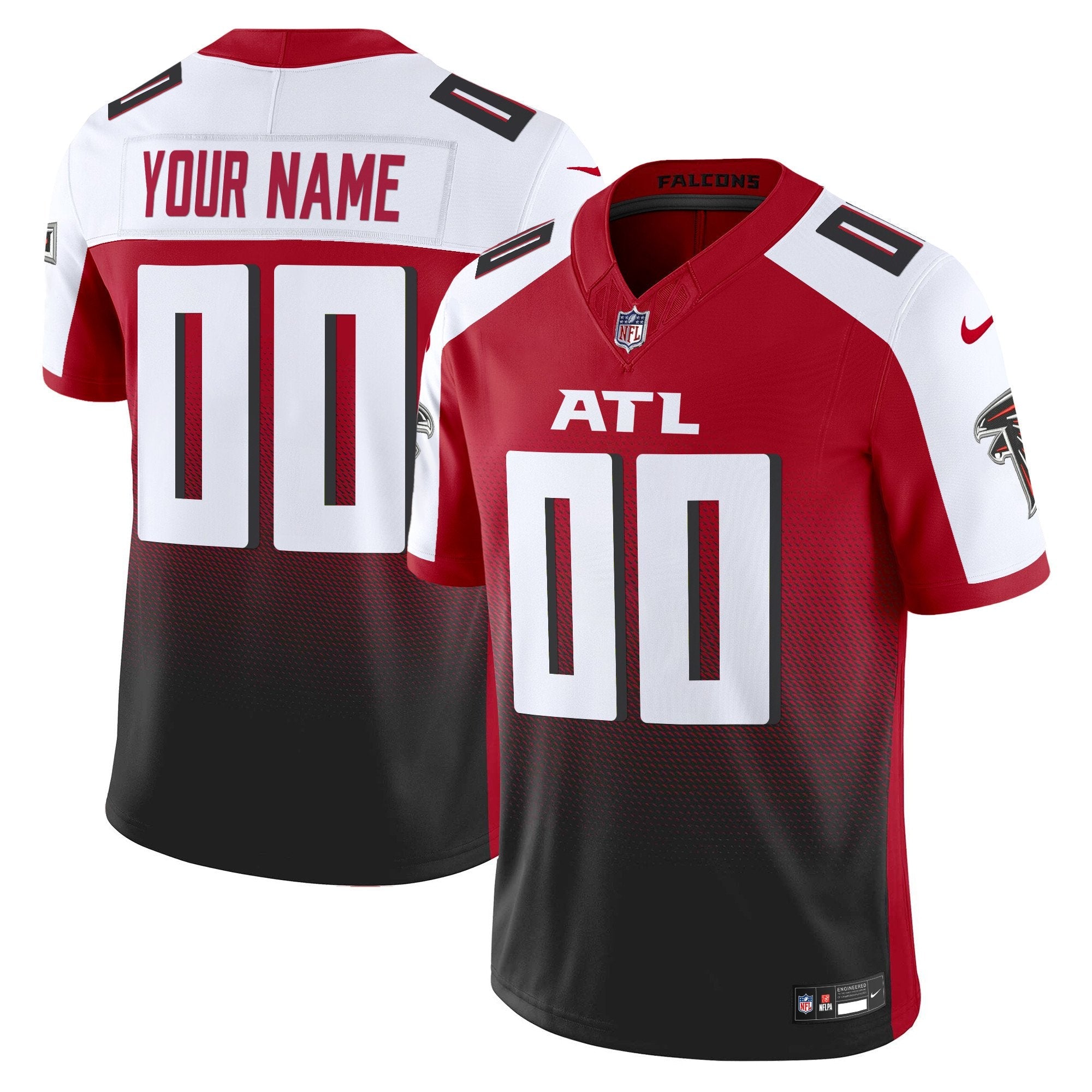 Hunk Wear - Atlanta Falcons 2024 Vapor Limited Custom Jersey ' All Stitched ' Red Alternate Jersey
