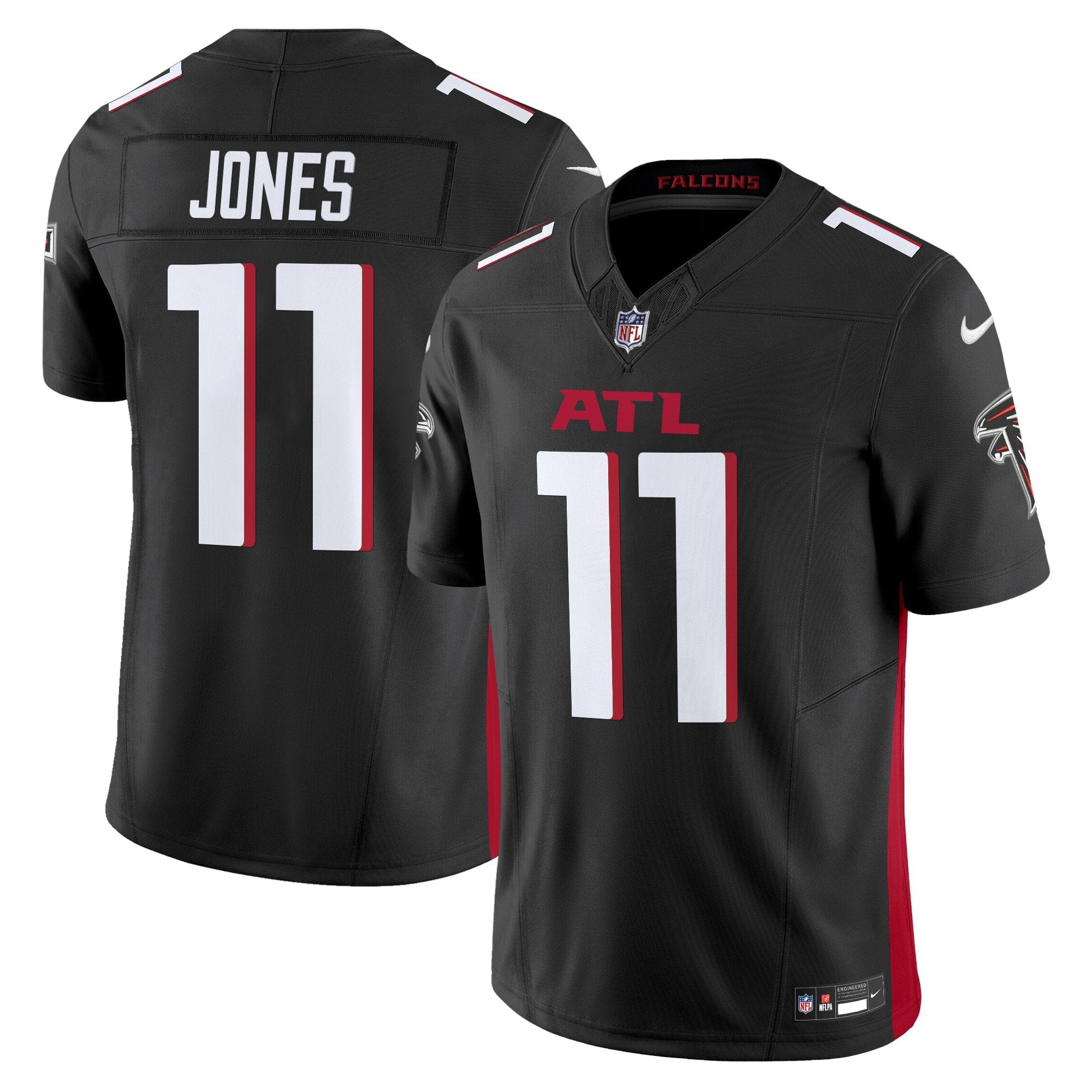 Hunk Wear - Atlanta Falcons 2024 Vapor Limited Jersey ' All Stitched ' Black ' Julio Jones Jersey