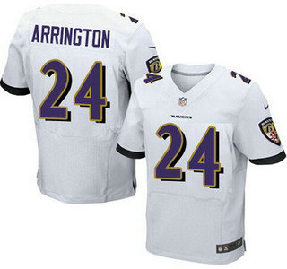 Hunk Wear - Baltimore Ravens #24 Kyle Arrington White Road NFL Nike Elite Jersey