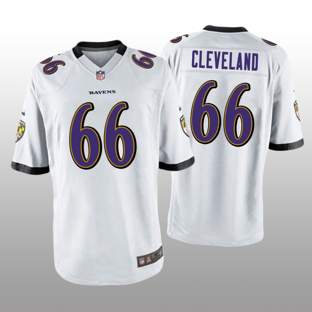 Hunk Wear - Baltimore Ravens Ben Cleveland White Jersey Game - Men's