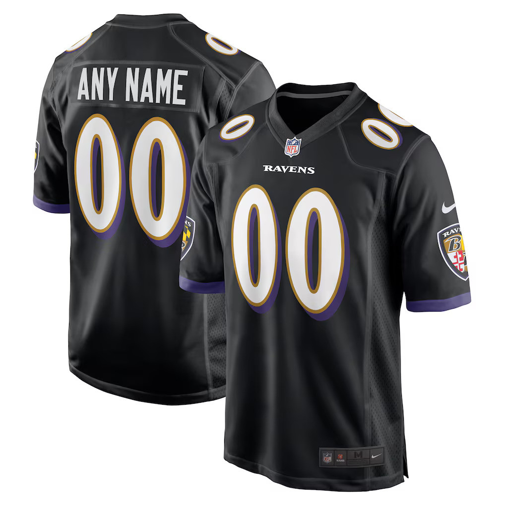 Hunk Wear - Baltimore Ravens Black Custom Jersey - BAL-05