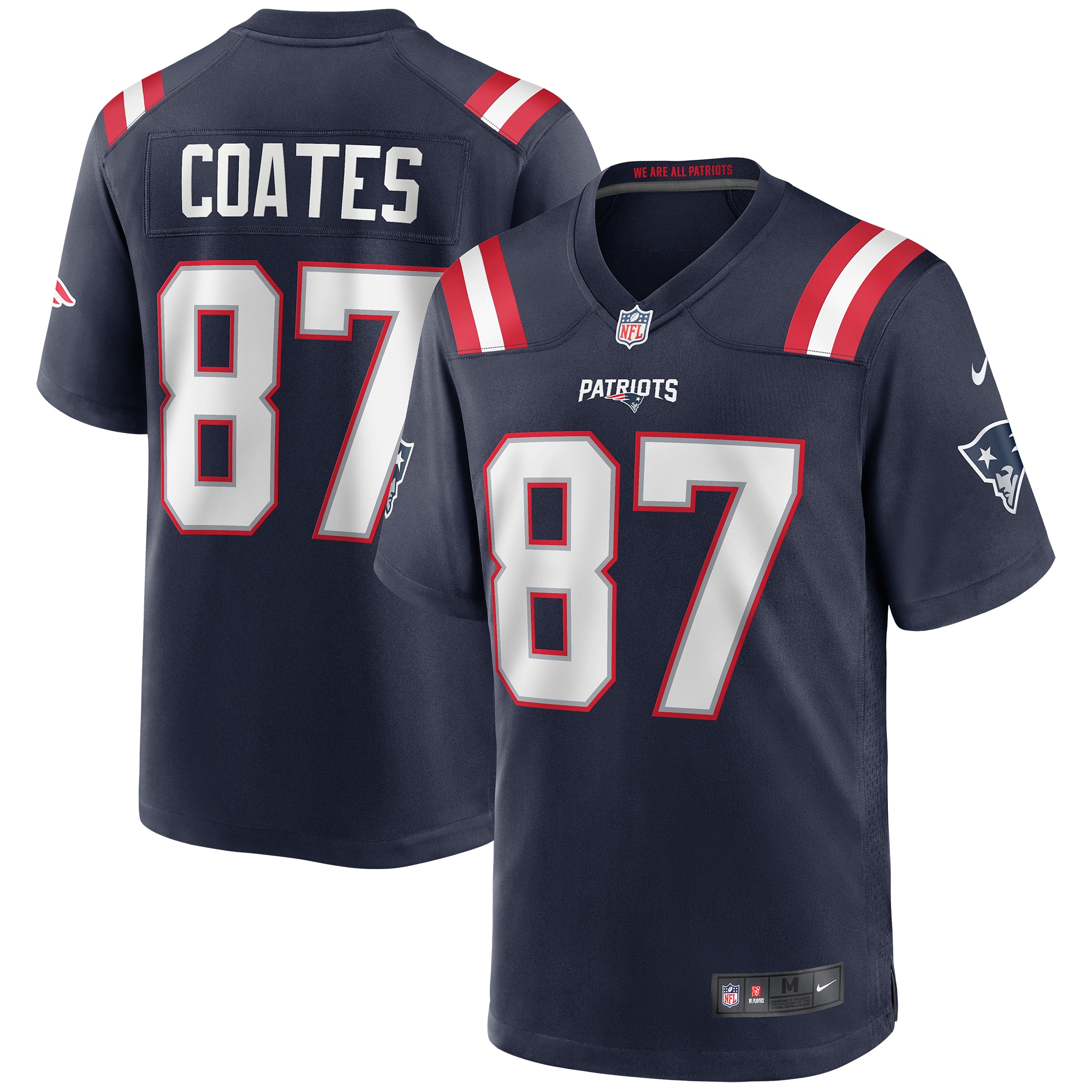 Hunk Wear - Ben Coates New England Patriots Nike Game Retired Player Jersey Navy
