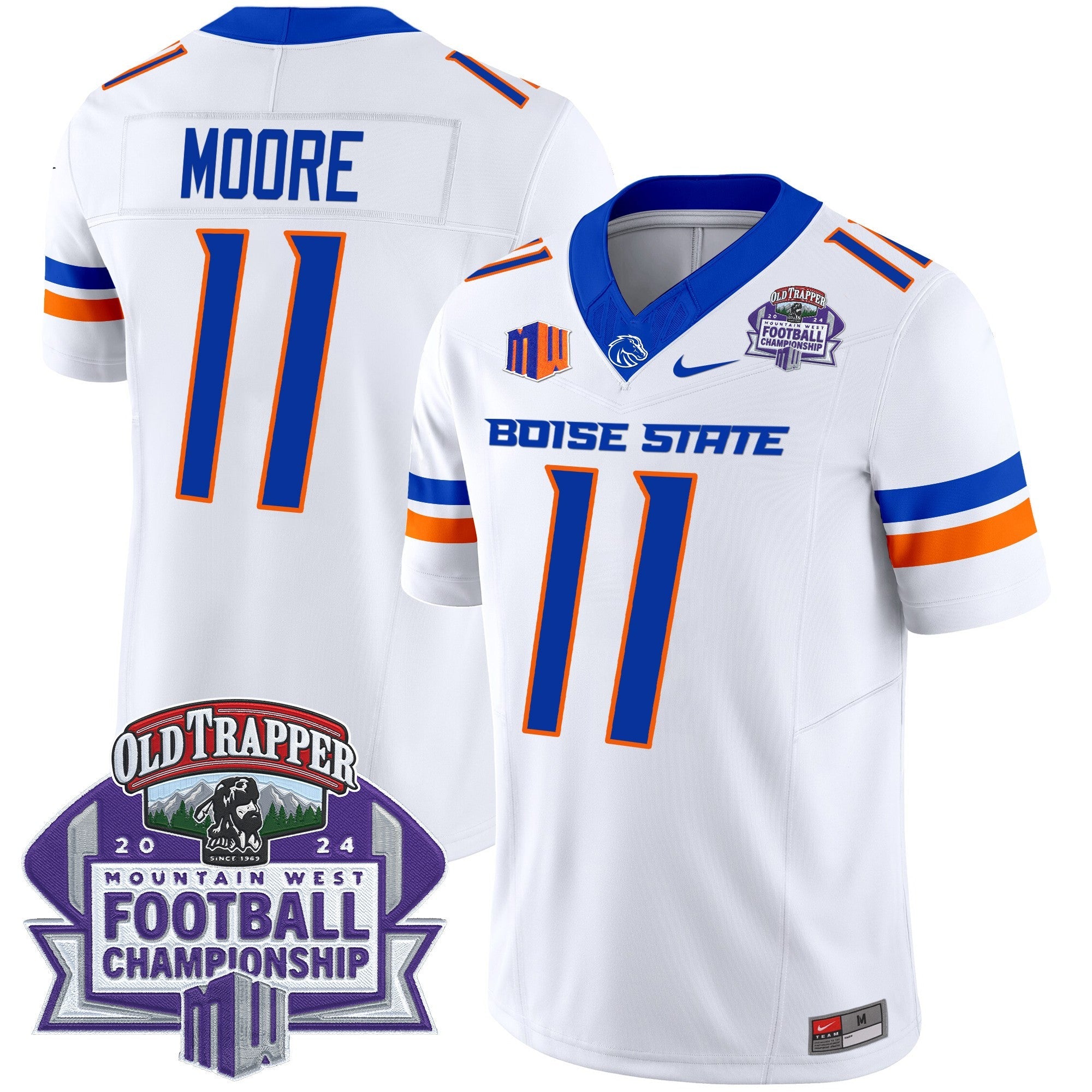 Hunk Wear - Boise State Broncos 2024 Championship Vapor Limited Jersey ' All Stitched ' White ' Kellen Moore Jersey