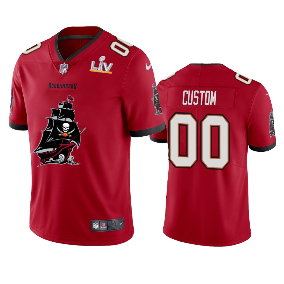 Hunk Wear - Buccaneers Custom Super Bowl LV Champions Red Jersey