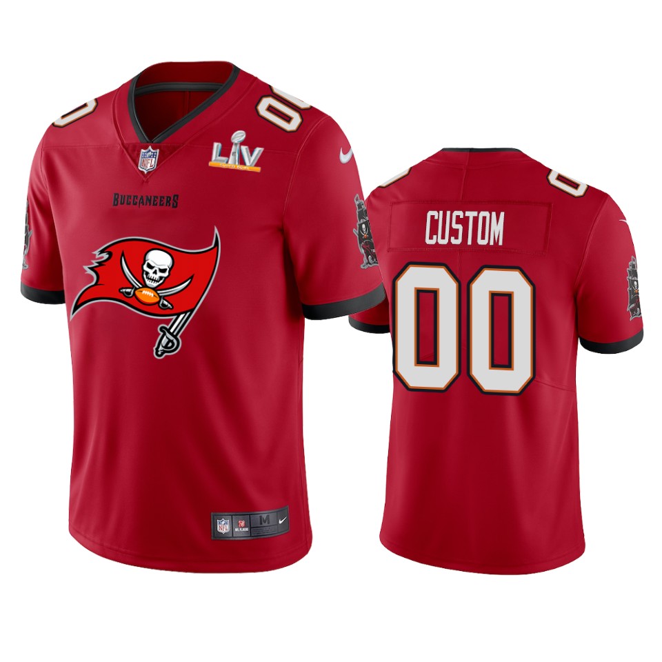 Hunk Wear - Buccaneers Custom Super Bowl LV Champions Red Jersey