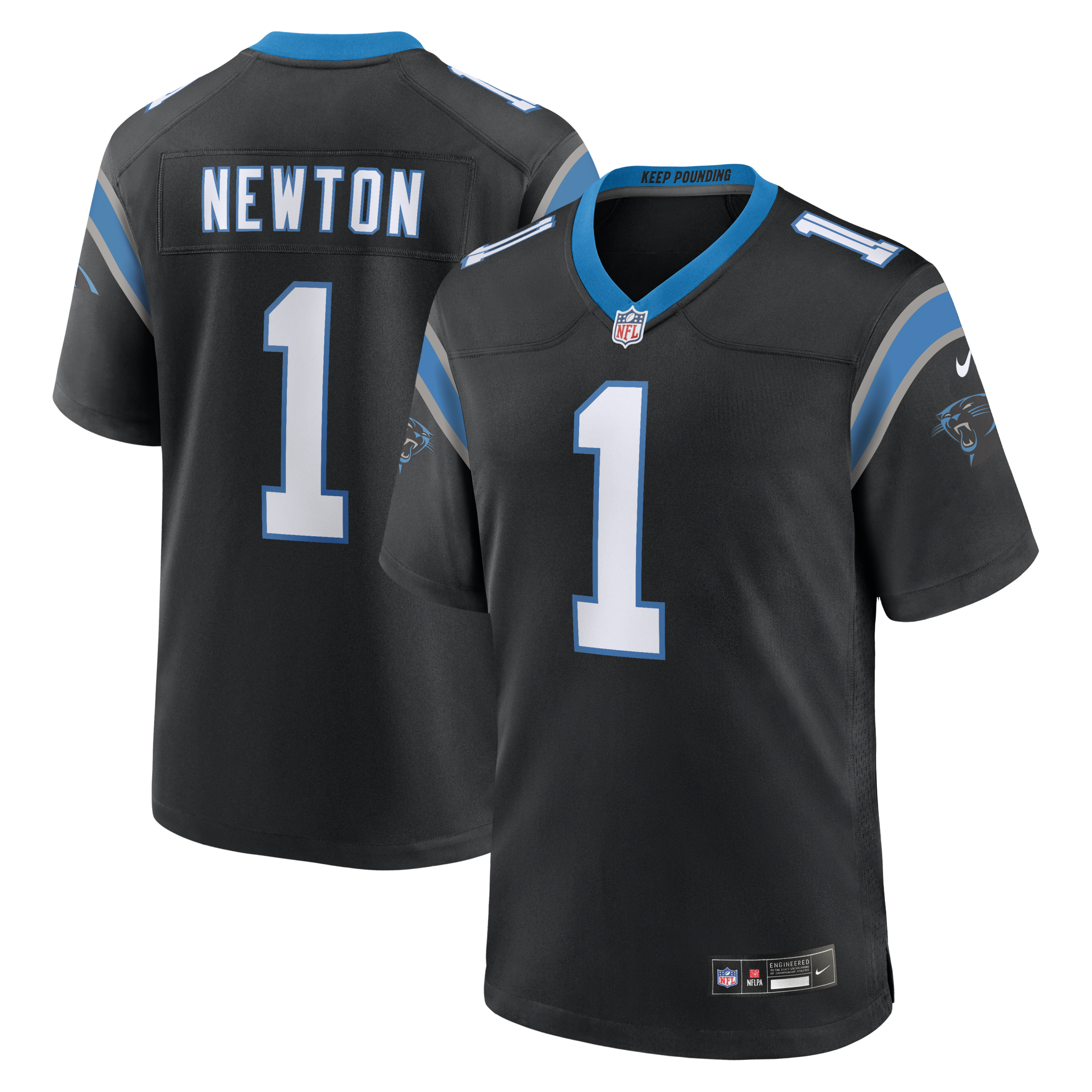 Hunk Wear - Cam Newton Carolina Panthers Nike Team Retired Game Jersey ' Black