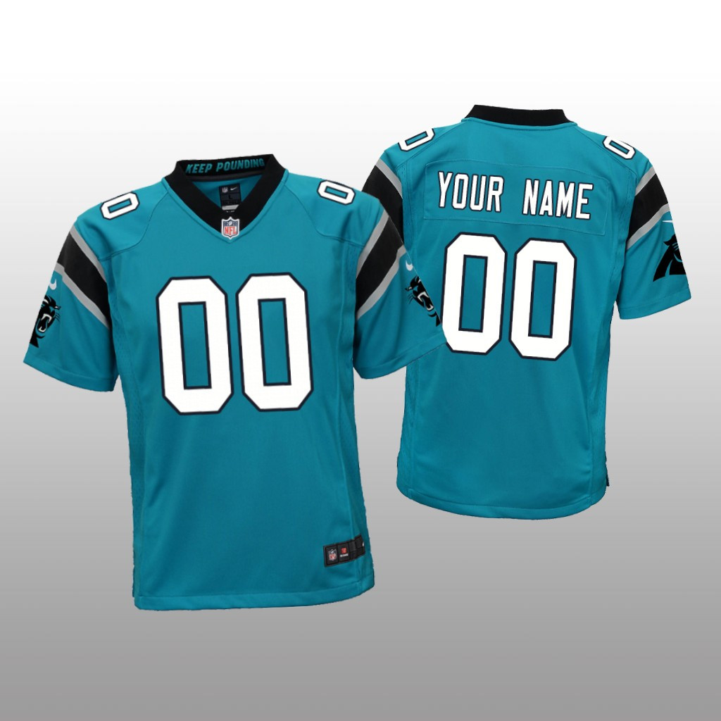 Hunk Wear - Carolina Panthers Custom Blue Jersey Game - Youth