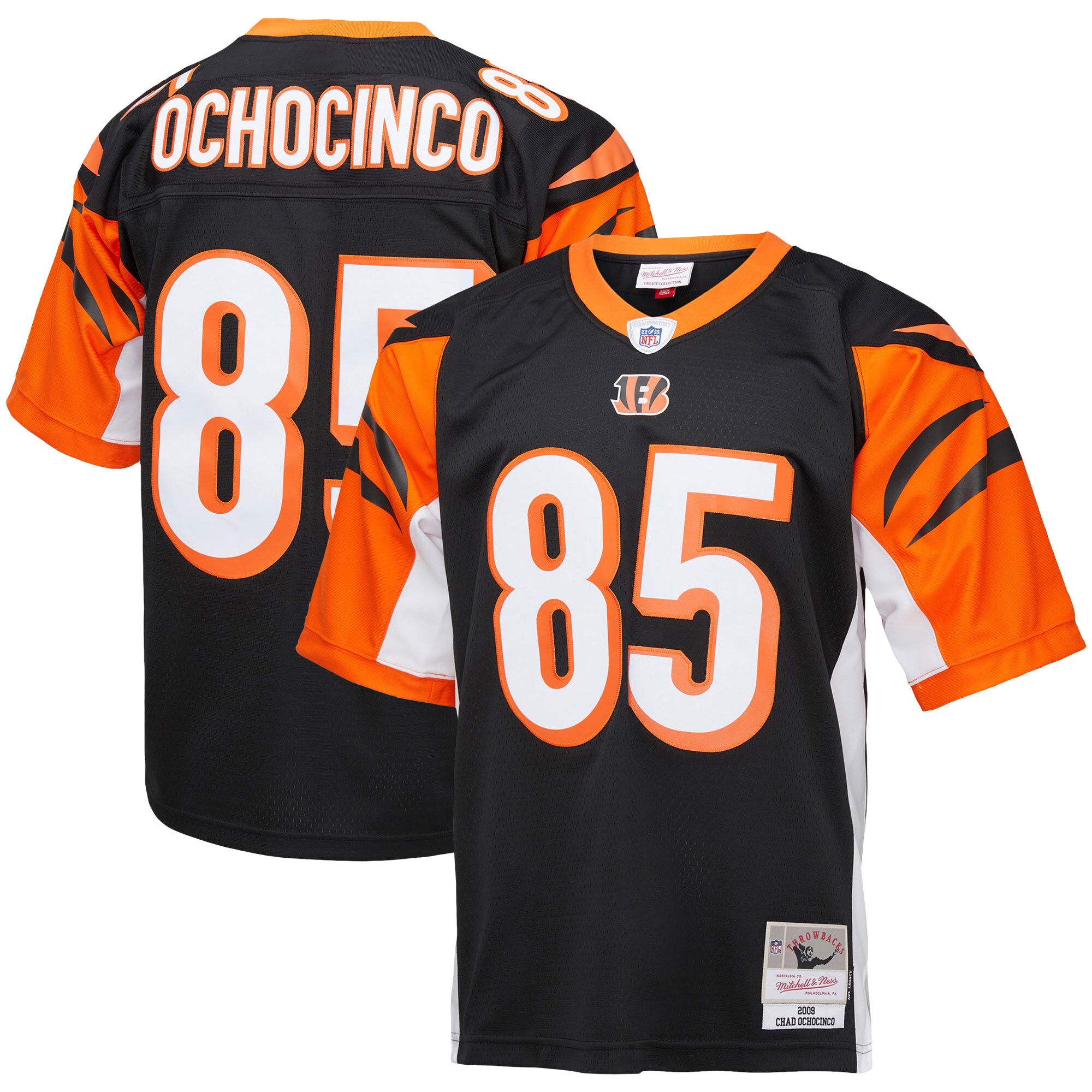 Hunk Wear - Chad Ochocinco Cincinnati Bengals Mitchell Ness Big Tall 2009 Retired Player Replica Jersey Black