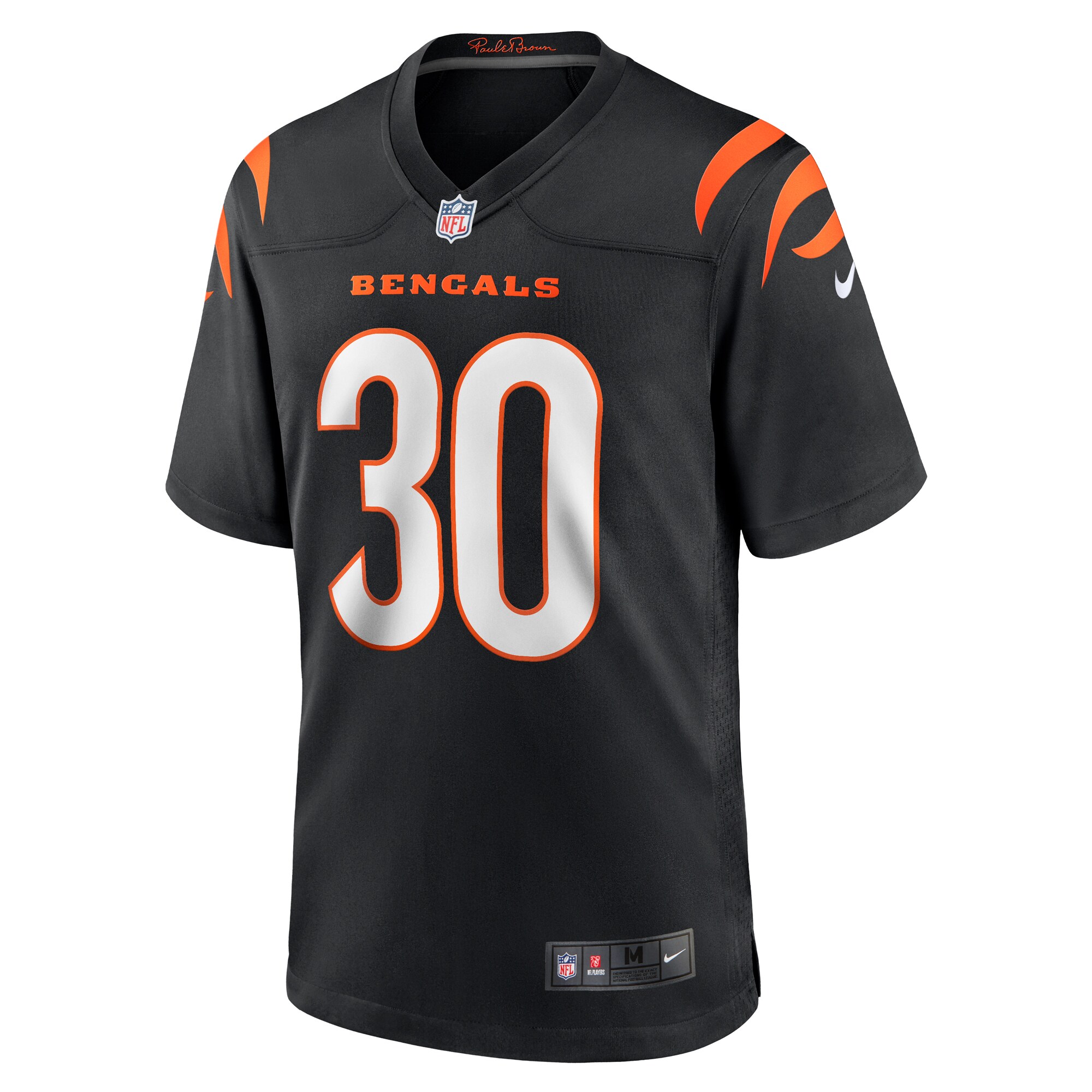 Hunk Wear - Chase Brown Cincinnati Bengals Nike Team Game Jersey – Black