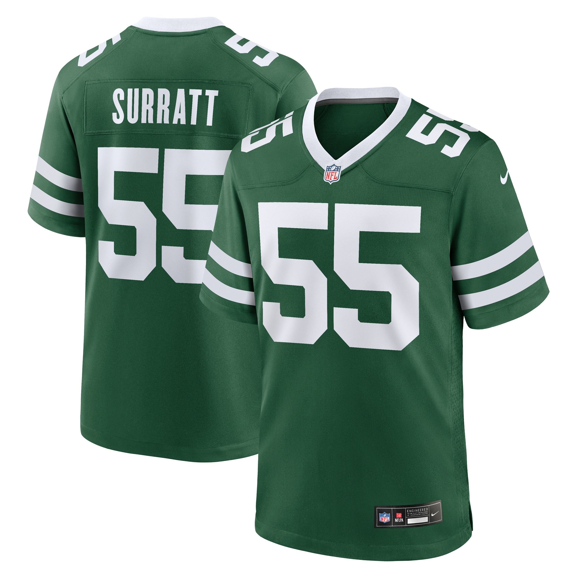 Hunk Wear - Chazz Surratt New York Jets Nike Team Game Jersey â€“ Legacy Green