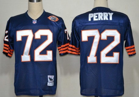 Hunk Wear - Chicago Bears #72 William Perry Blue Throwback With Bear Patch Jersey