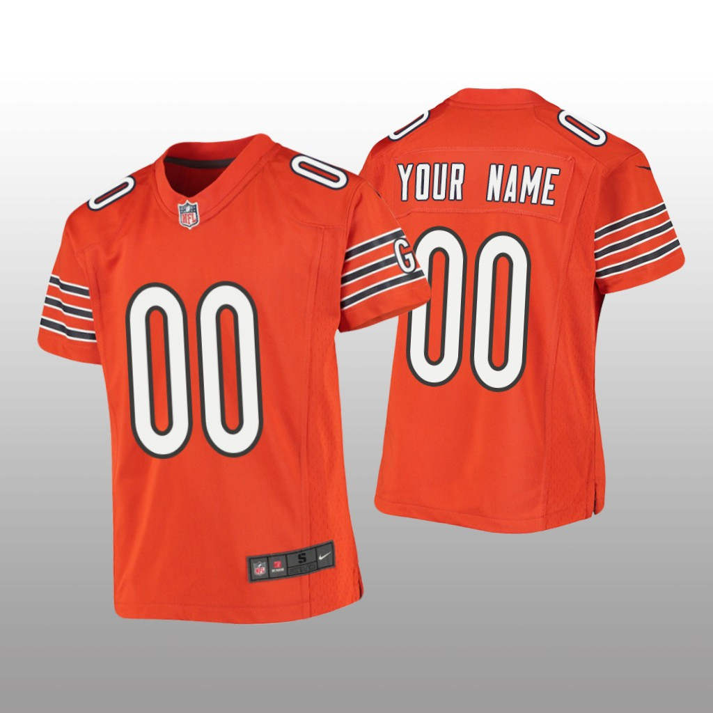 Hunk Wear - Chicago Bears Custom Orange Jersey Game - Youth