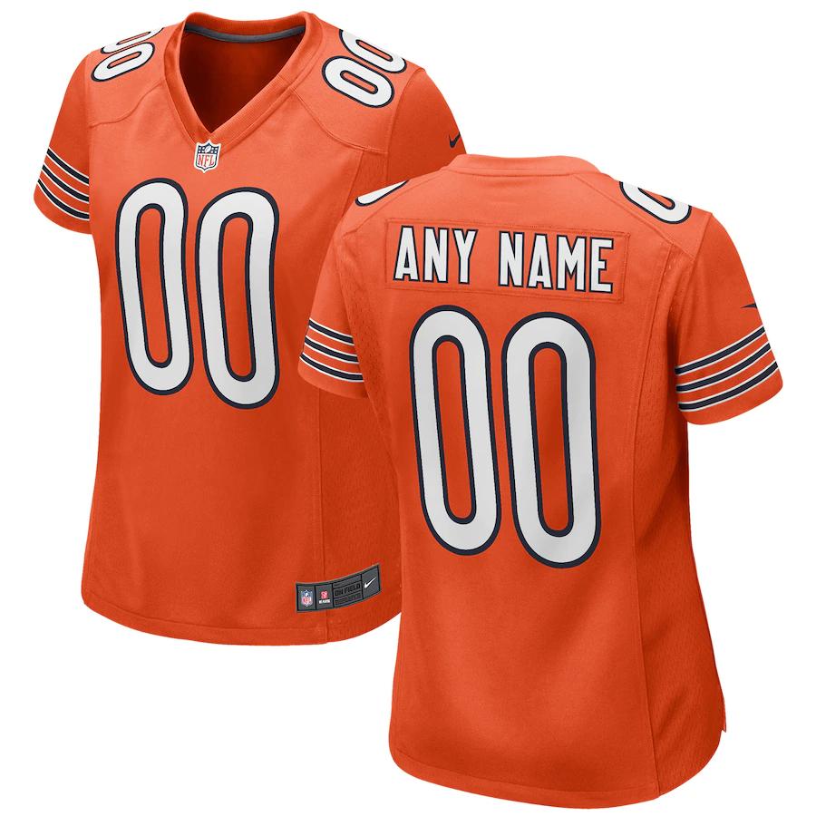 Hunk Wear - Chicago Bears Nike Women’s Alternate Custom Game Jersey – Orange