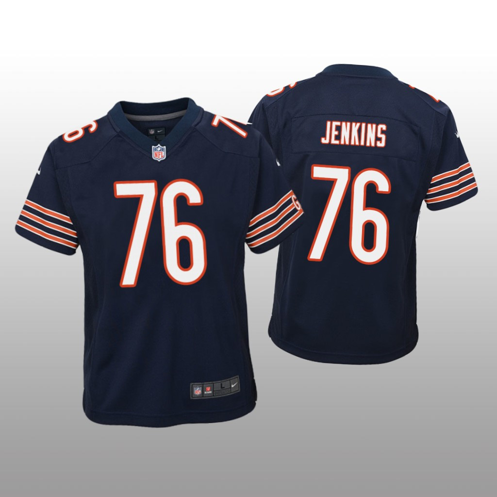 Hunk Wear - Chicago Bears Teven Jenkins Navy Jersey Game - Youth