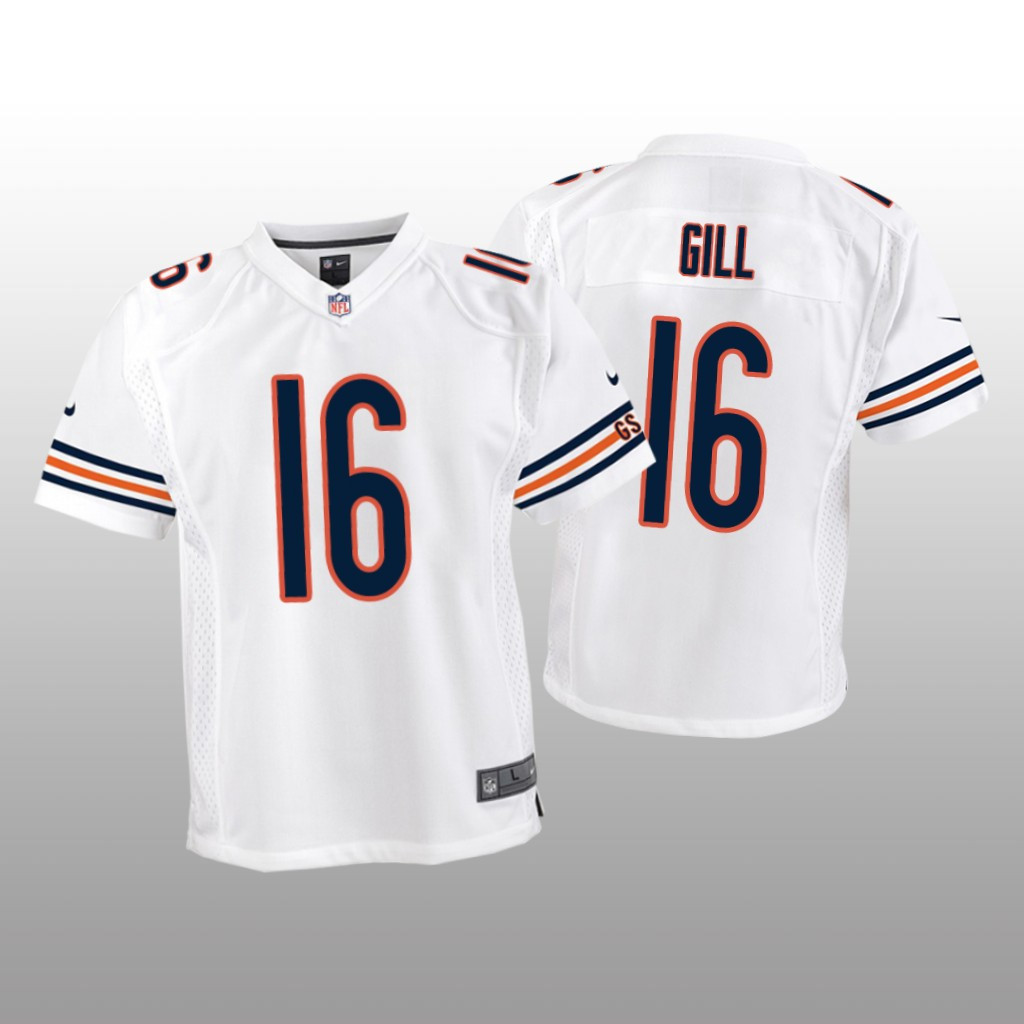 Hunk Wear - Chicago Bears Trenton Gill White Jersey Game - Youth