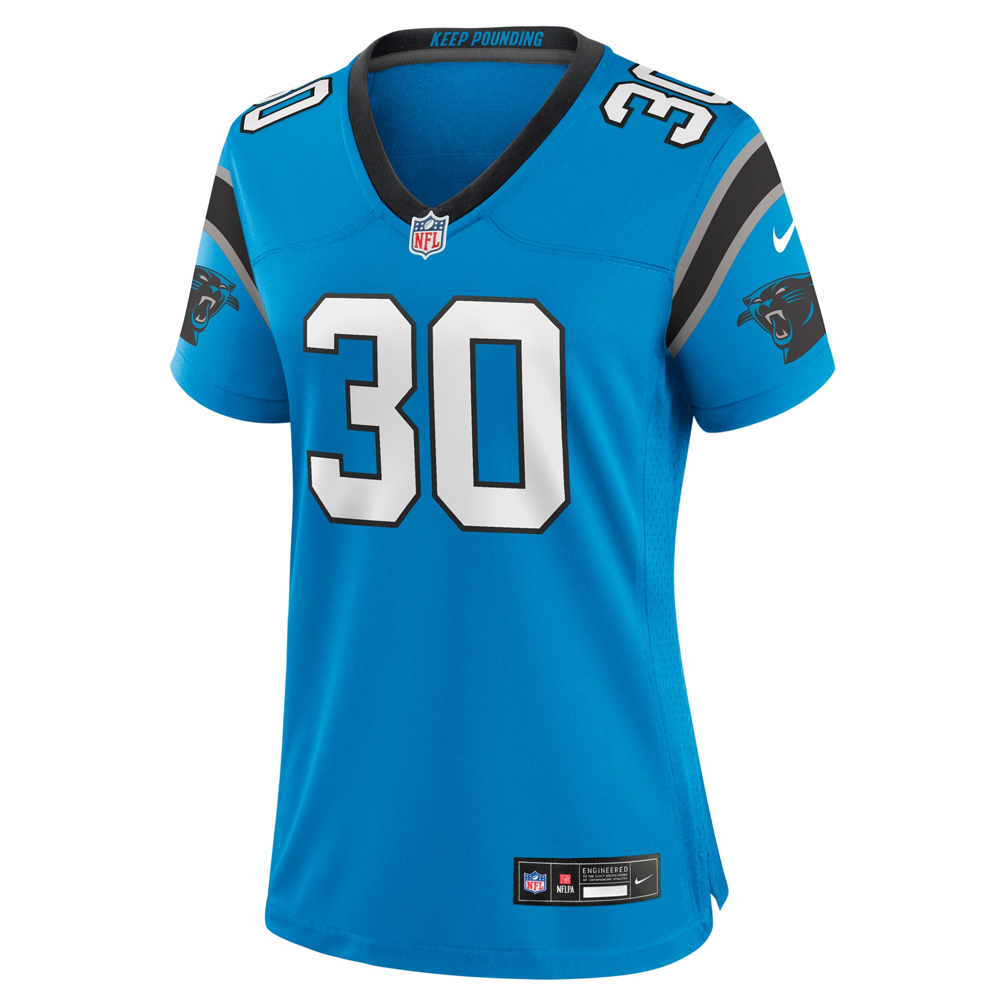 Hunk Wear - Chuba Hubbard Carolina Panthers Nike Women’s Alternate Game Jersey – Blue