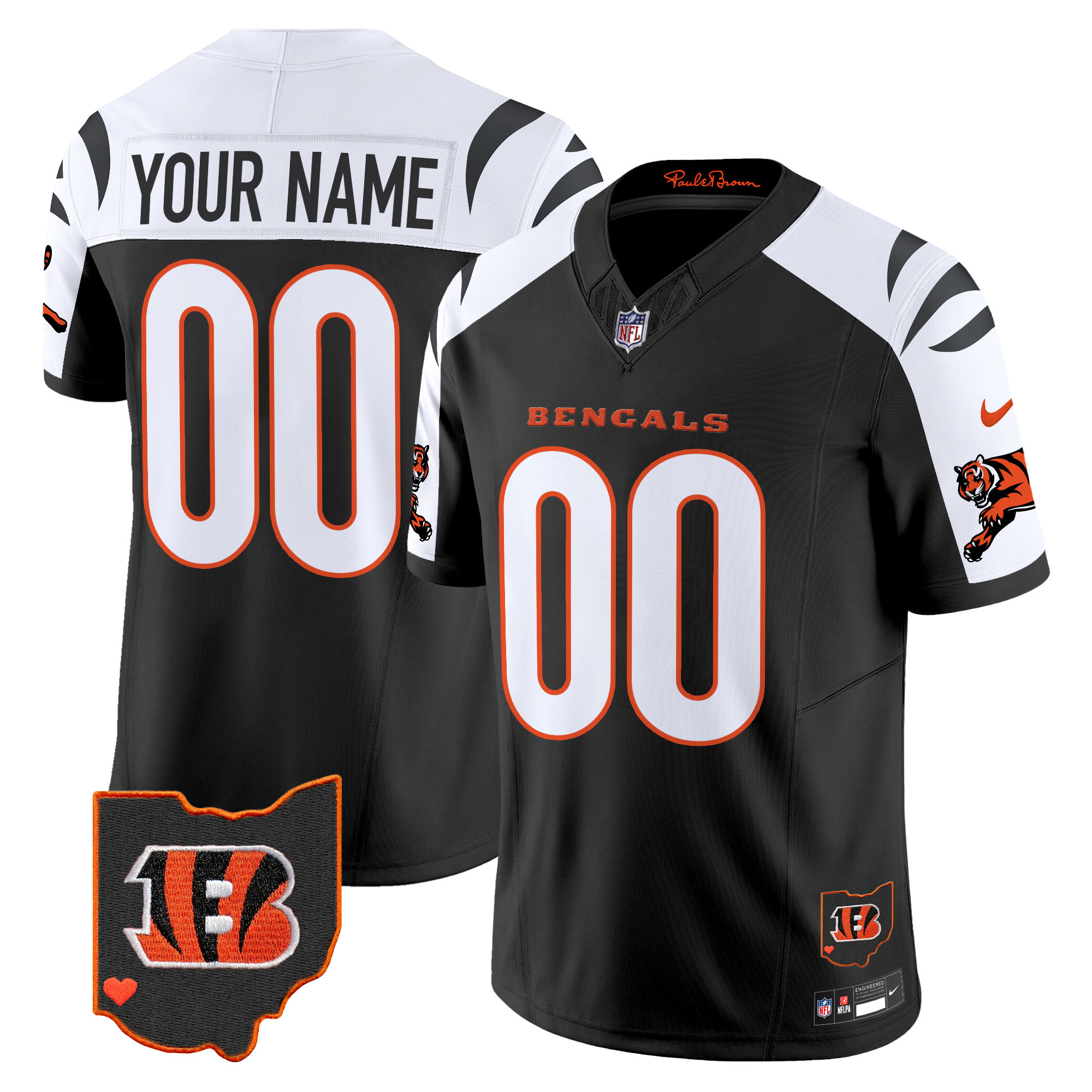 Hunk Wear - Cincinnati Bengals 2026 Vapor Limited Custom Jersey ' All Stitched ' Alternate