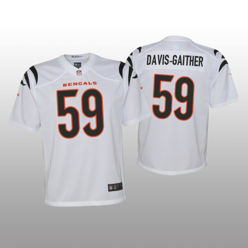 Hunk Wear - Cincinnati Bengals Akeem Davis-Gaither White Jersey Game - Youth
