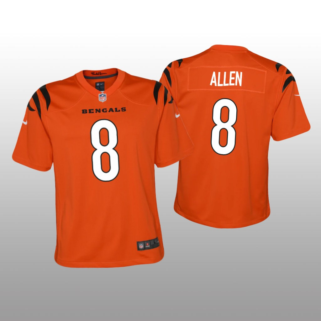Hunk Wear - Cincinnati Bengals Brandon Allen Orange Jersey Game - Youth