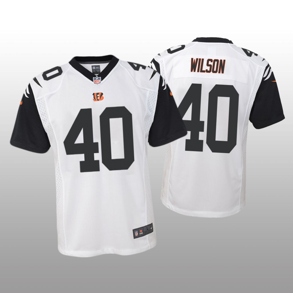 Hunk Wear - Cincinnati Bengals Brandon Wilson White Jersey Color Rush Game - Youth
