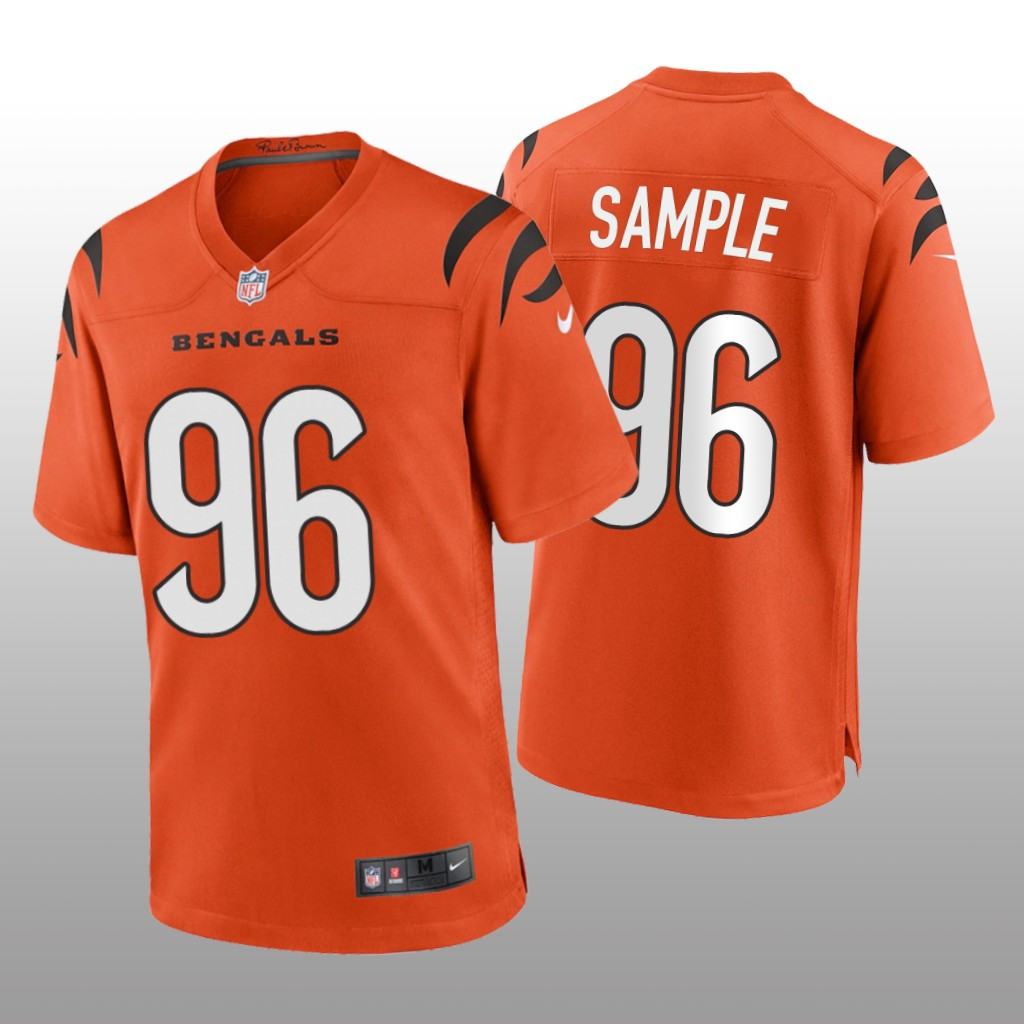 Hunk Wear - Cincinnati Bengals Cameron Sample Orange Jersey Game - Men's