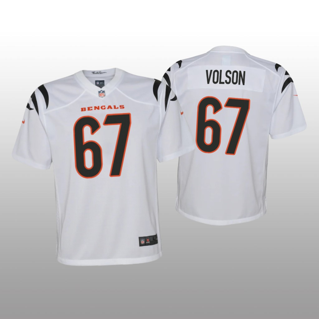 Hunk Wear - Cincinnati Bengals Cordell Volson White Jersey Game - Youth