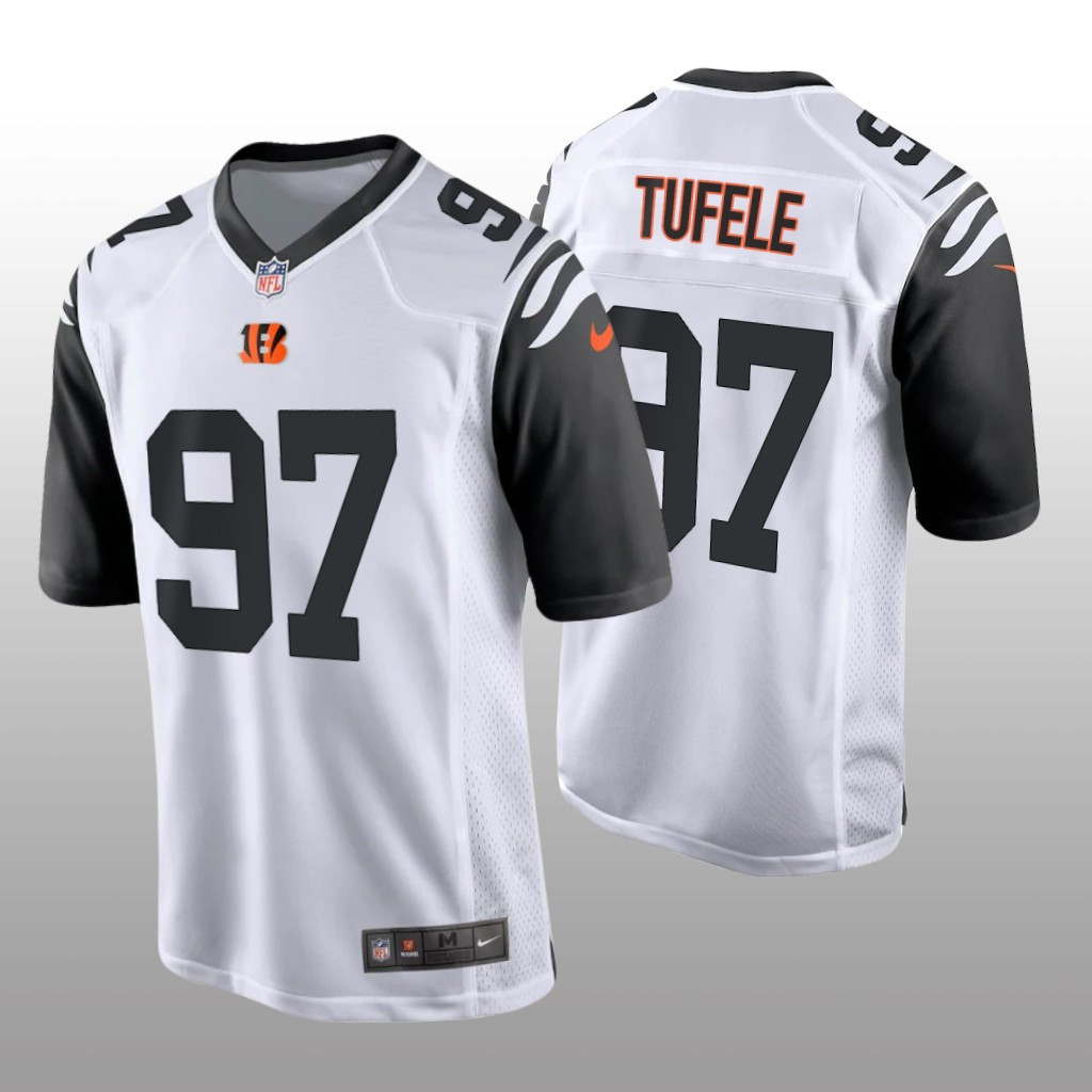 Hunk Wear - Cincinnati Bengals Jay Tufele White Jersey Alternate Game - Men's