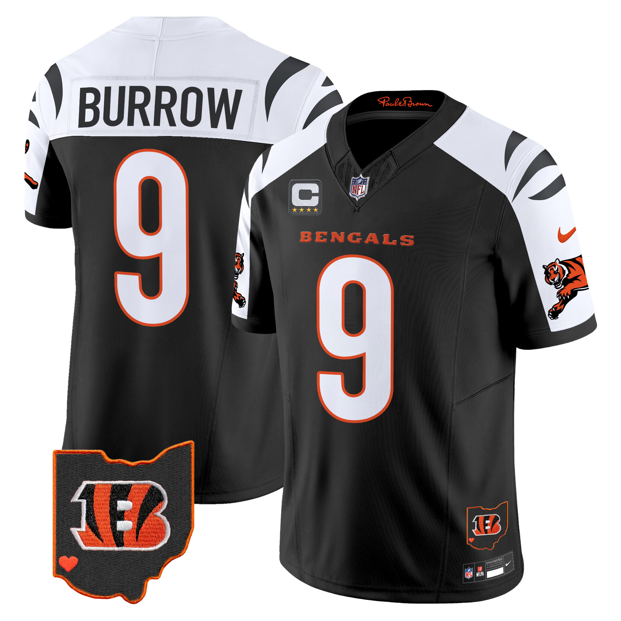 Hunk Wear - Cincinnati Bengals Joe Burrow 2026 Vapor Limited Jersey ' All Stitched ' Alternate