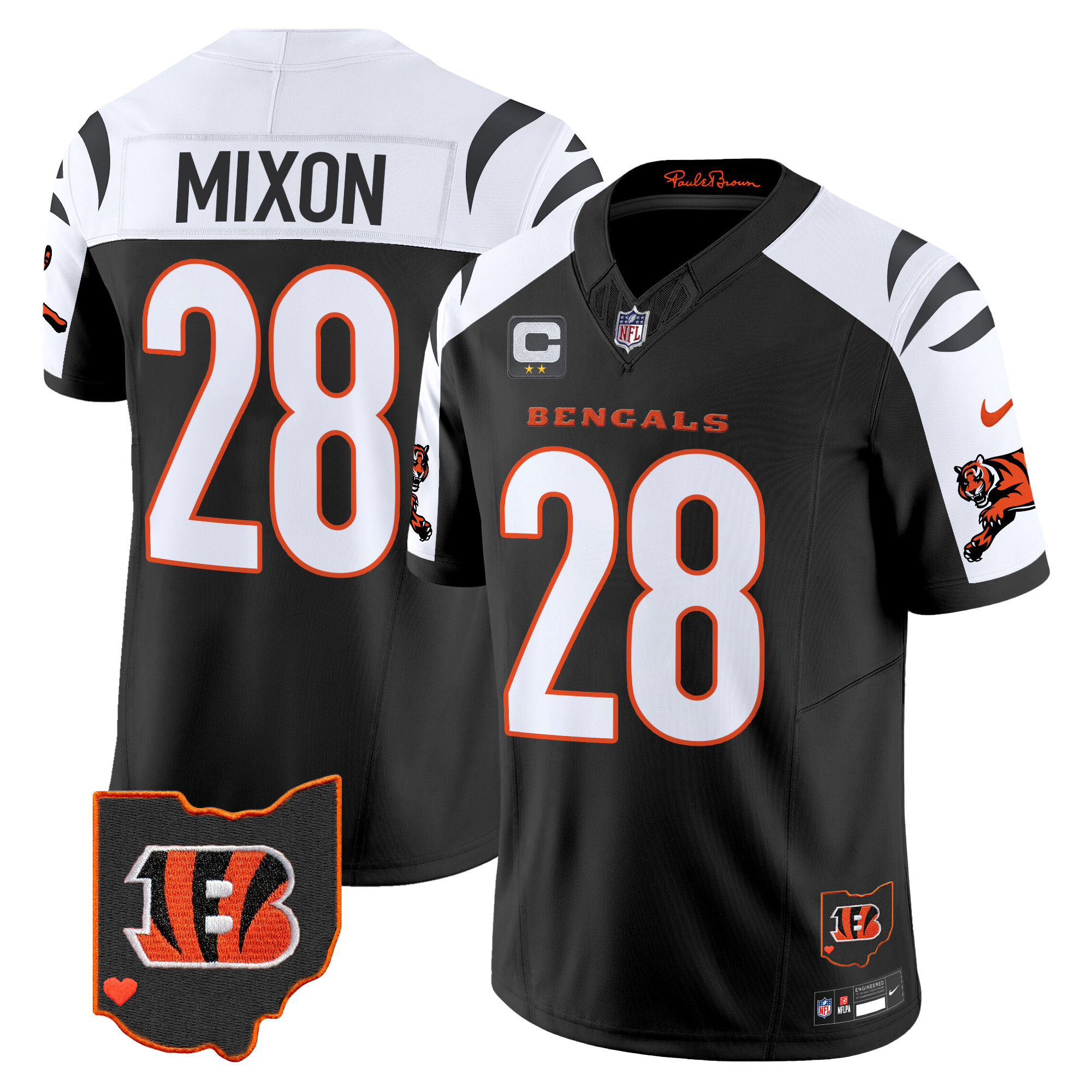 Hunk Wear - Cincinnati Bengals Joe Mixon 2026 Vapor Limited Jersey ' All Stitched ' Alternate