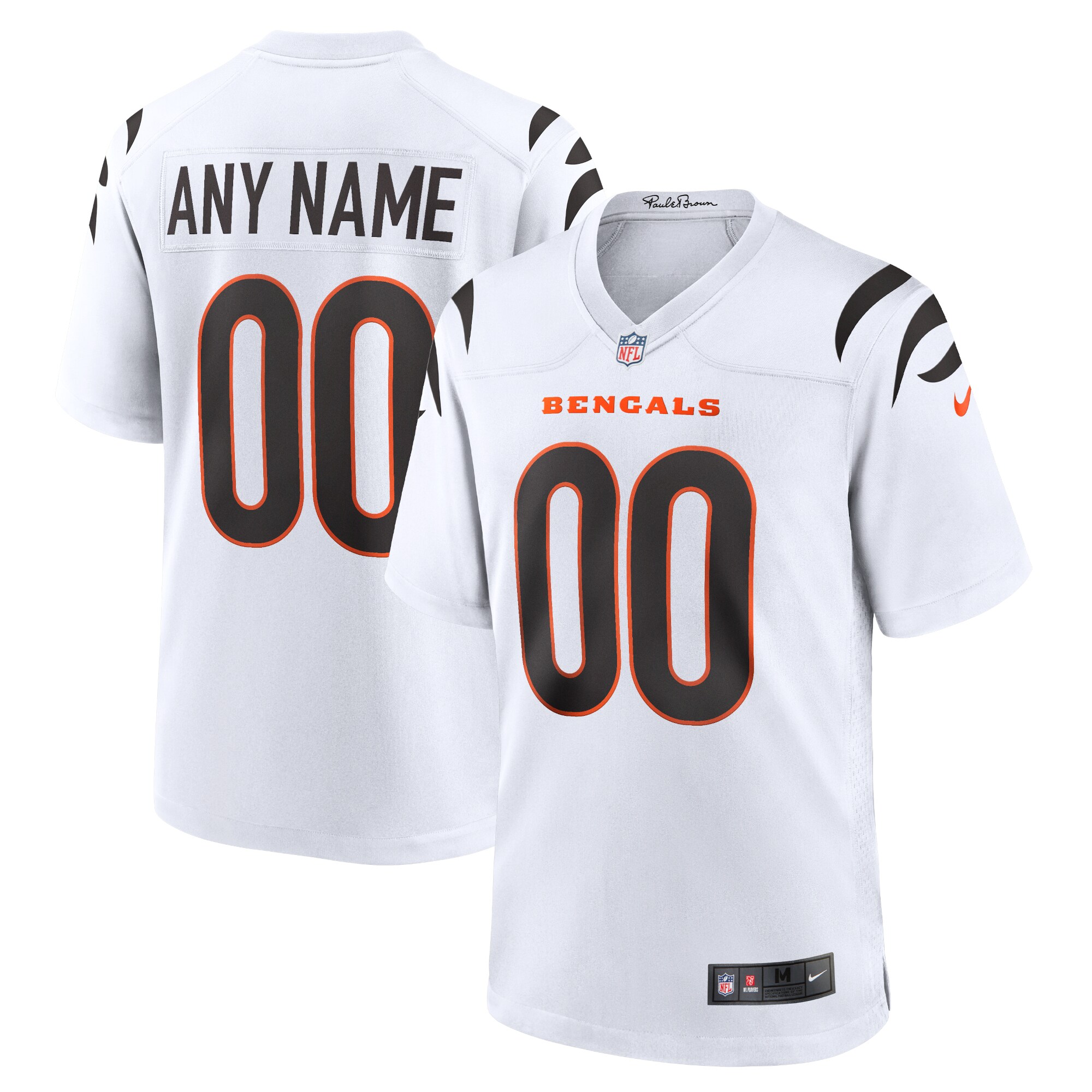 Hunk Wear - Cincinnati Bengals Nike Game Custom Jersey – White